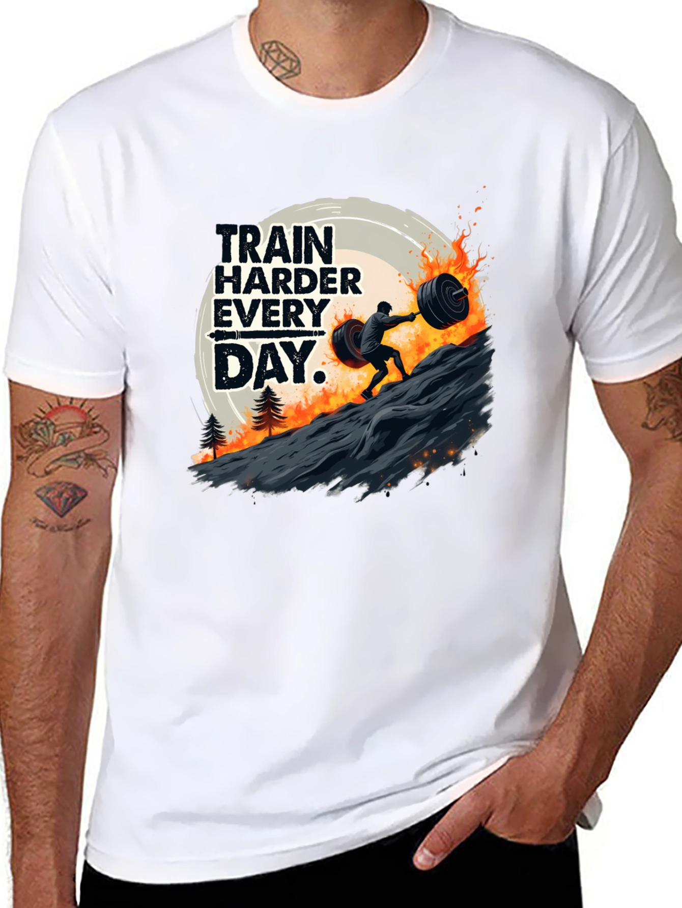 Train Harder Everyday Black T-Shirt