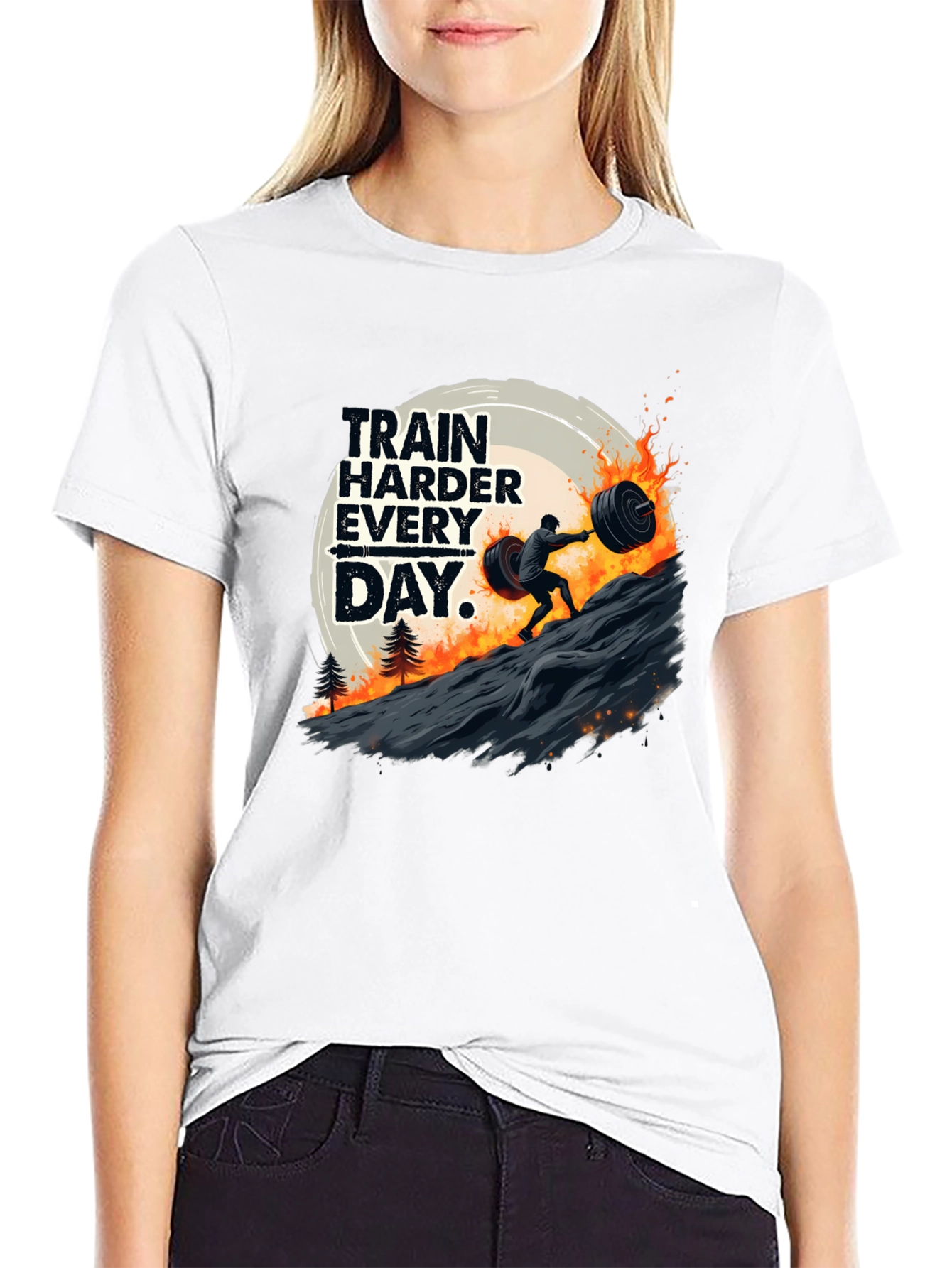 Train Harder Everyday Black T-Shirt