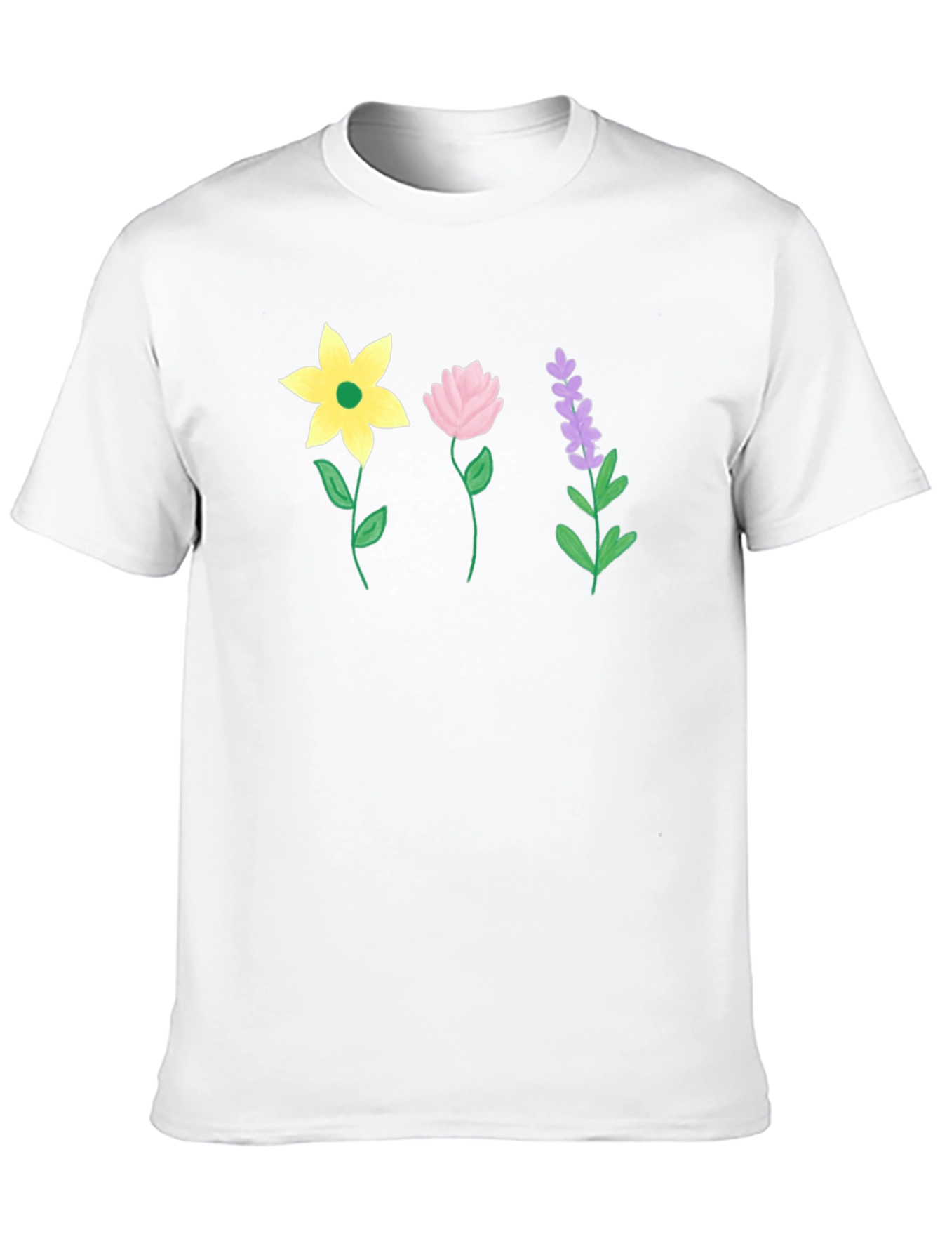 Floral Print Black T-Shirt - Stylish Casual Wear