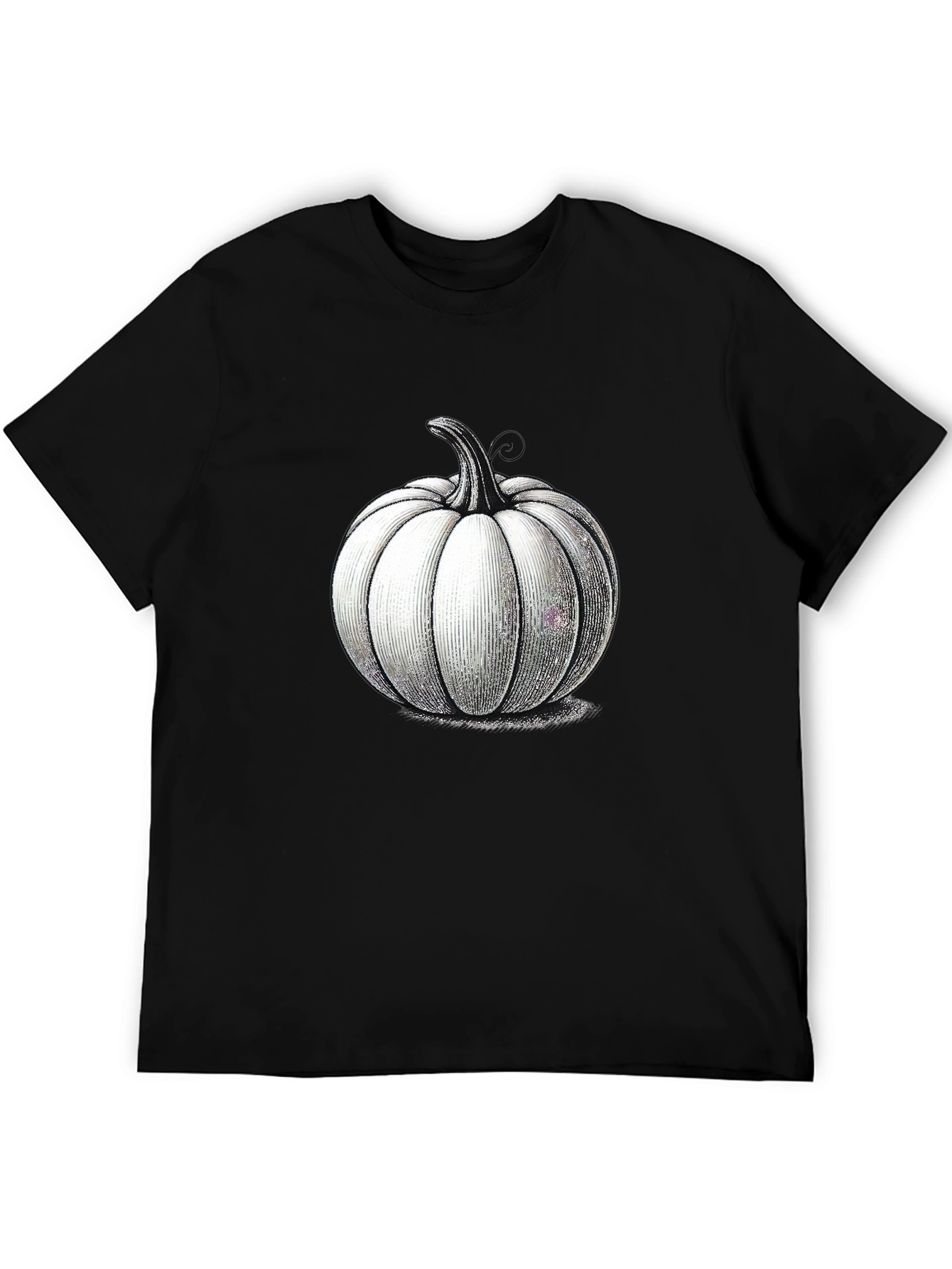 White Pumpkin Graphic Black Tee