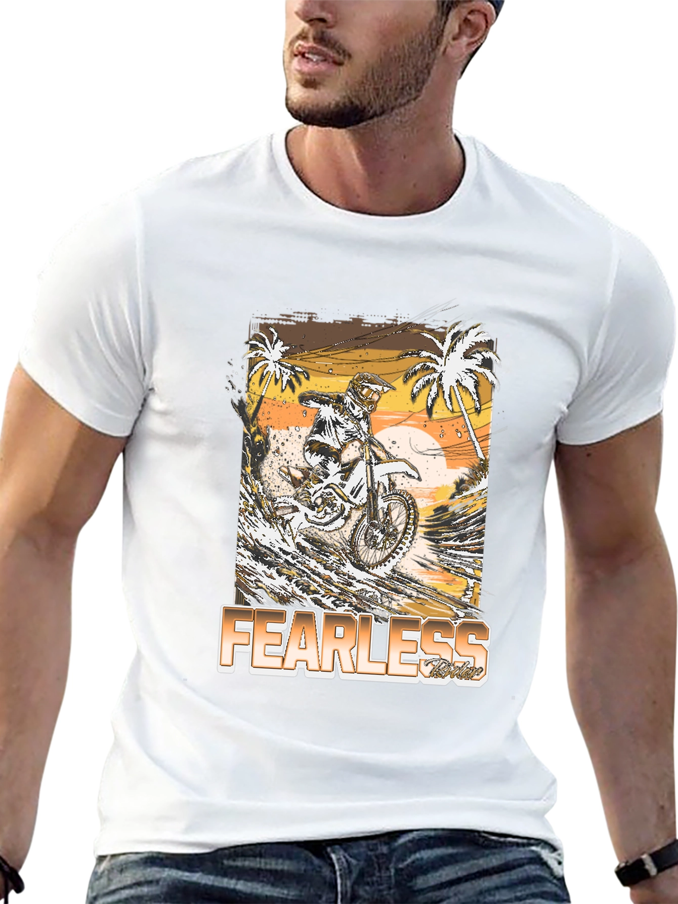 Fearless Rider Graphic Tee - Motocross T-Shirt