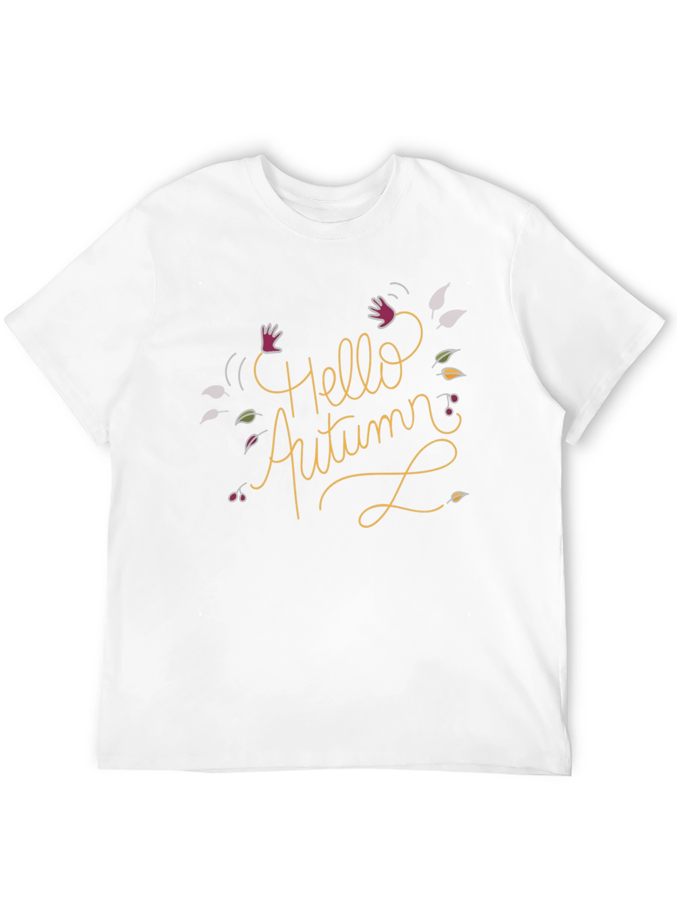 Hello Autumn Black Graphic Tee
