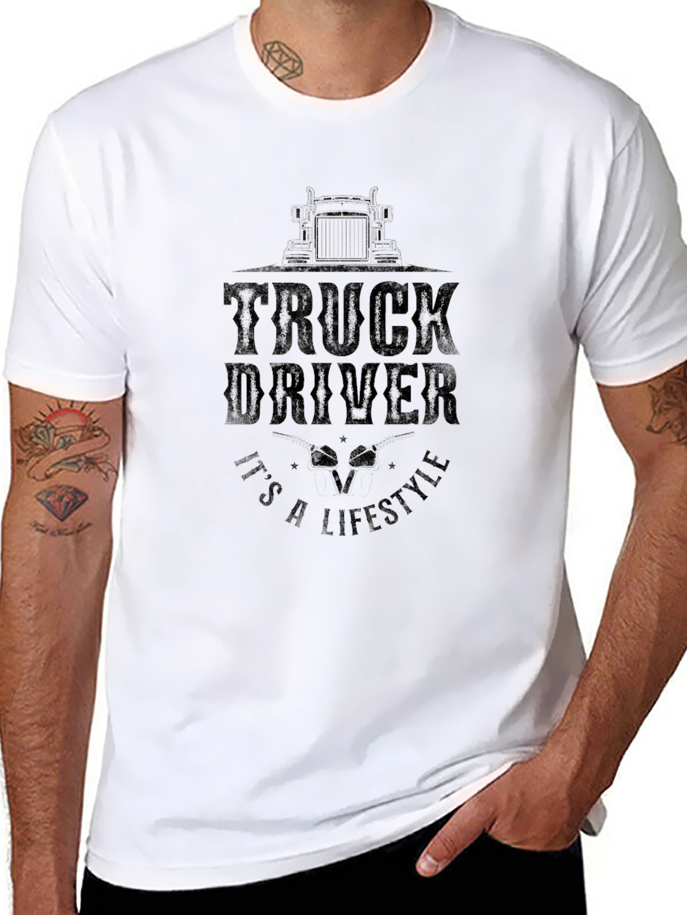 Truck Driver Lifestyle Graphic T-Shirt