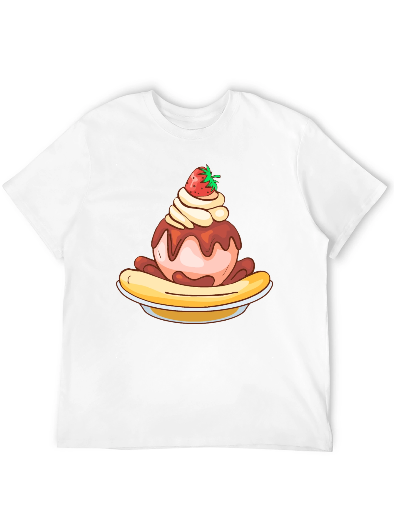 Banana Split Graphic Tee - Unique Dessert Design