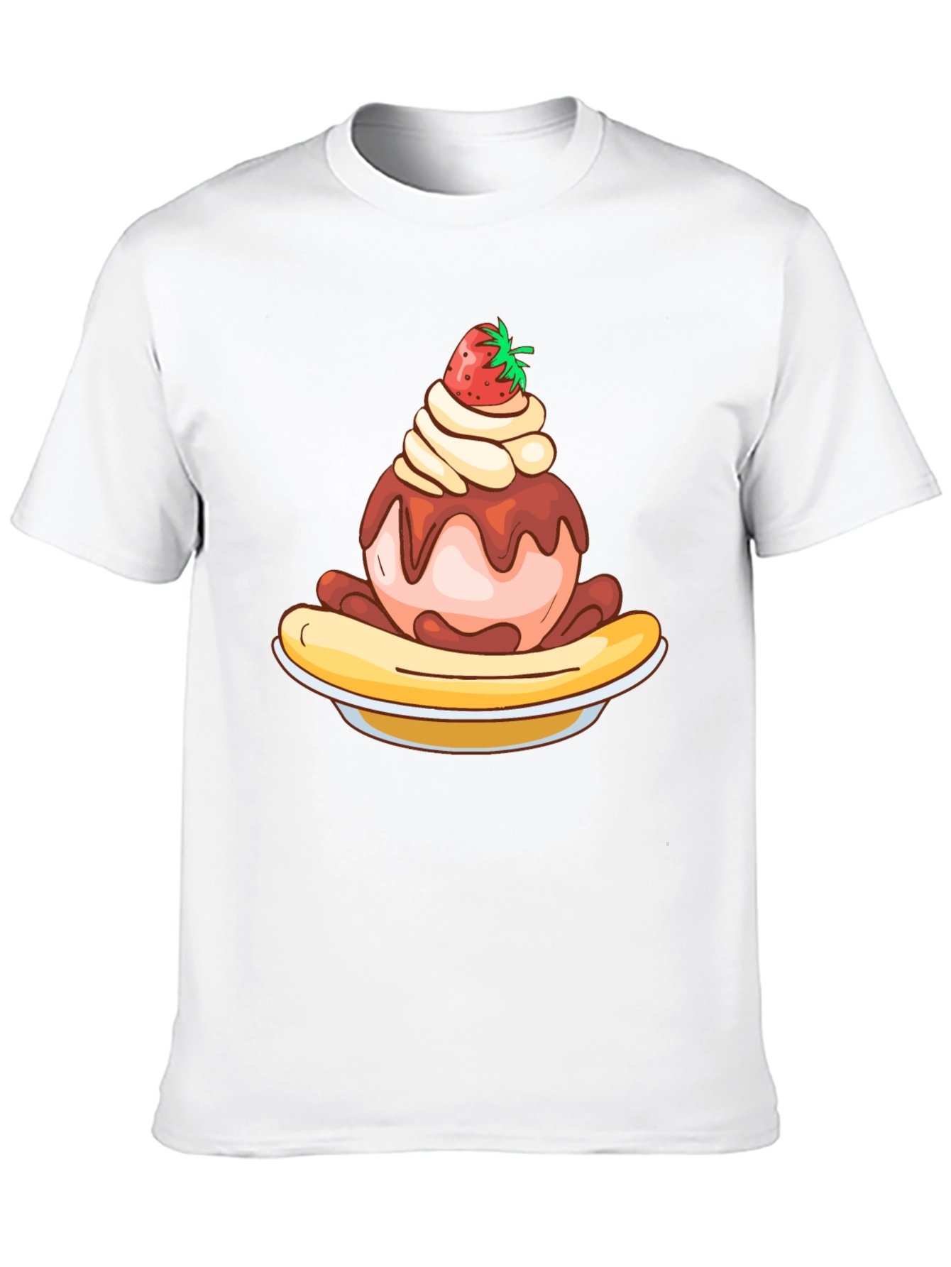 Banana Split Graphic Tee - Unique Dessert Design