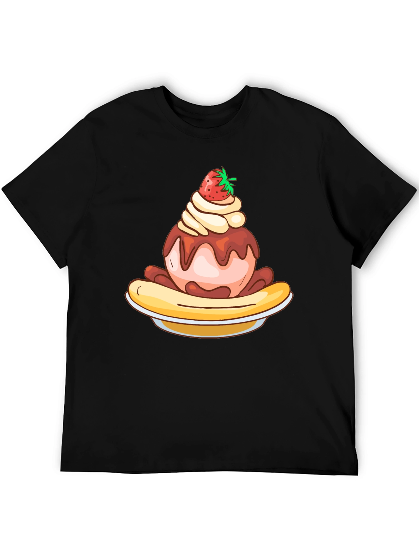 Banana Split Graphic Tee - Unique Dessert Design