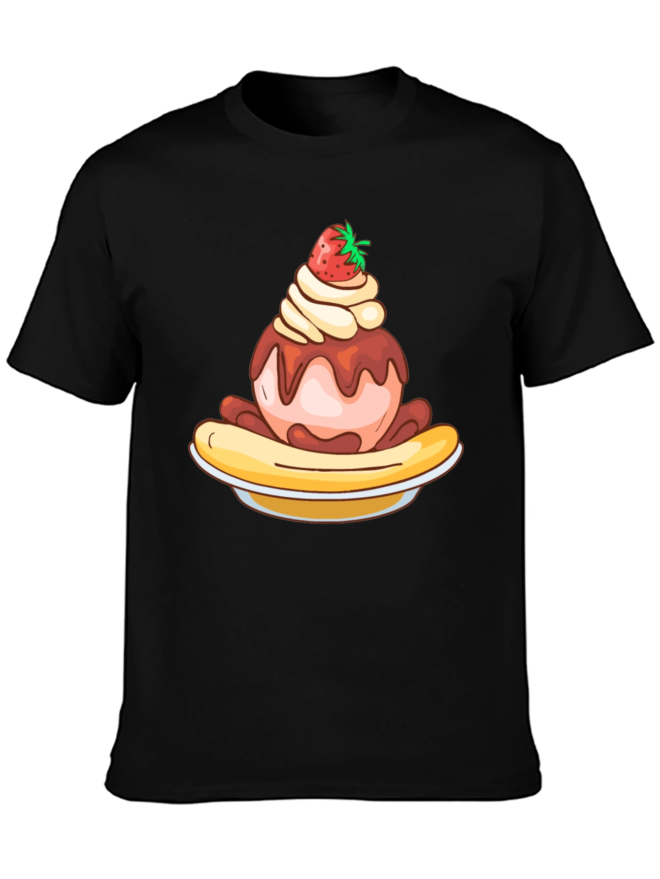 Banana Split Graphic Tee - Unique Dessert Design