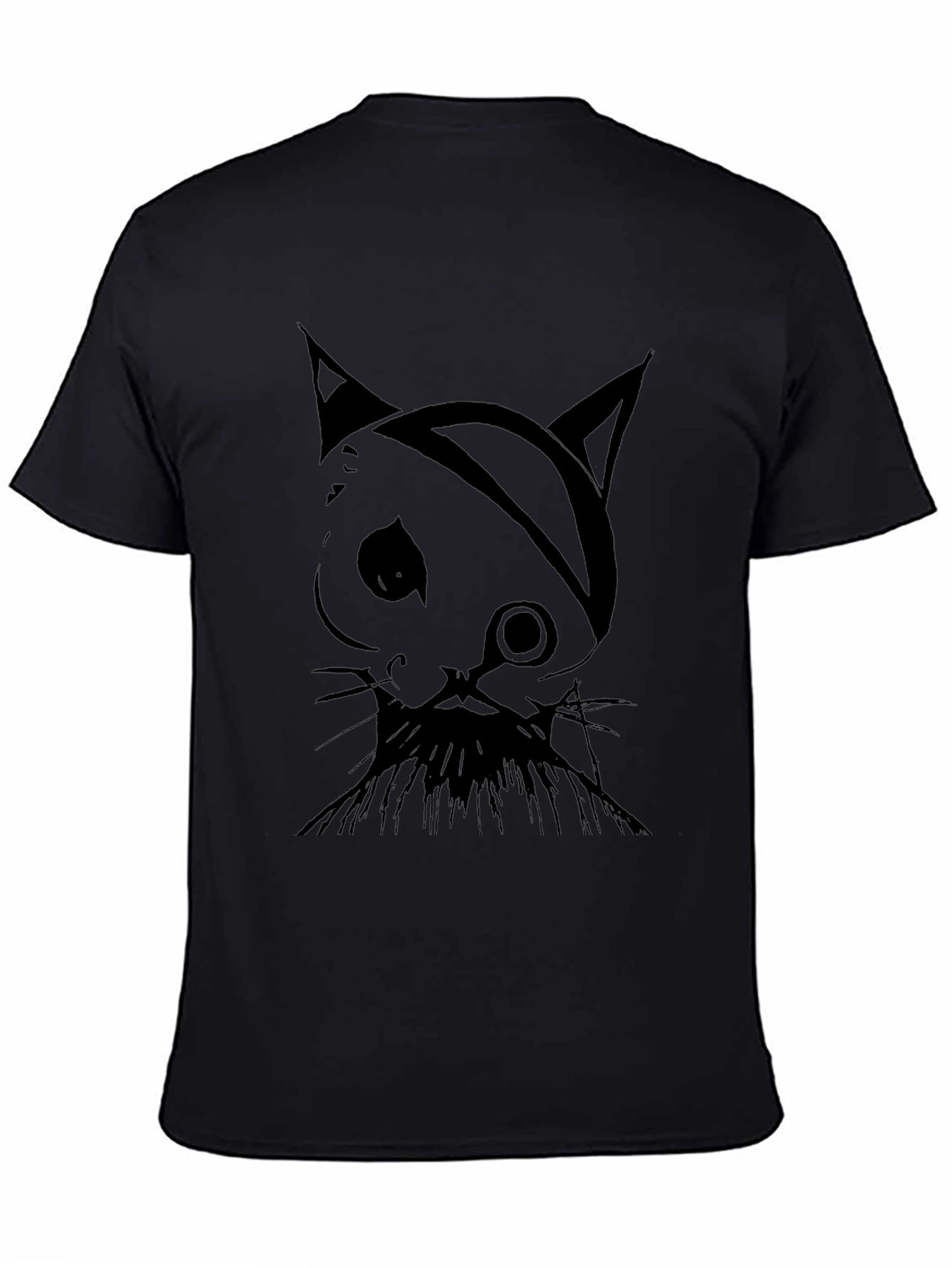 Pirate Cat Graphic Tee - Mens Black T-Shirt