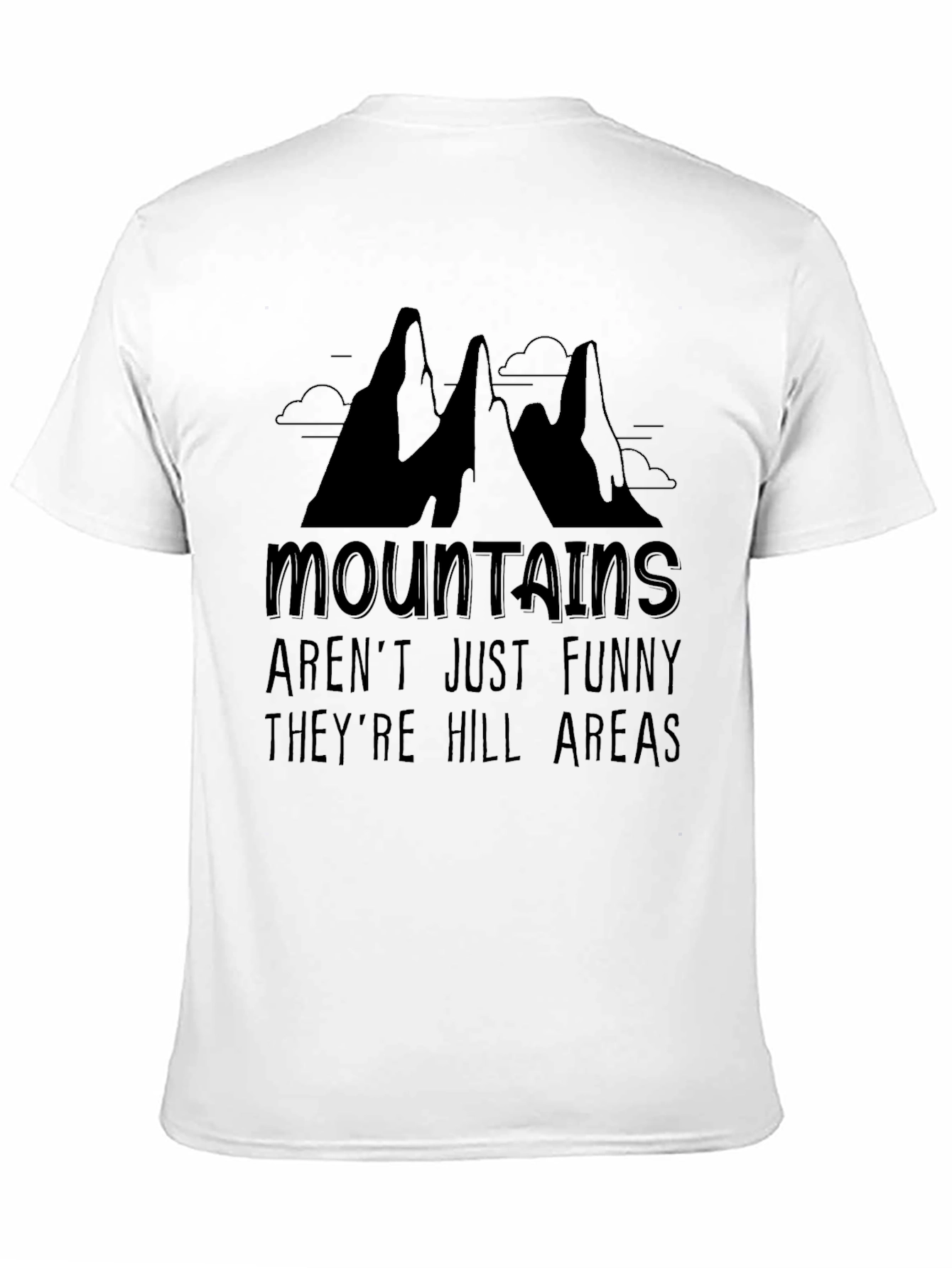Mountains Funny Hill Areas Mens Black T-Shirt