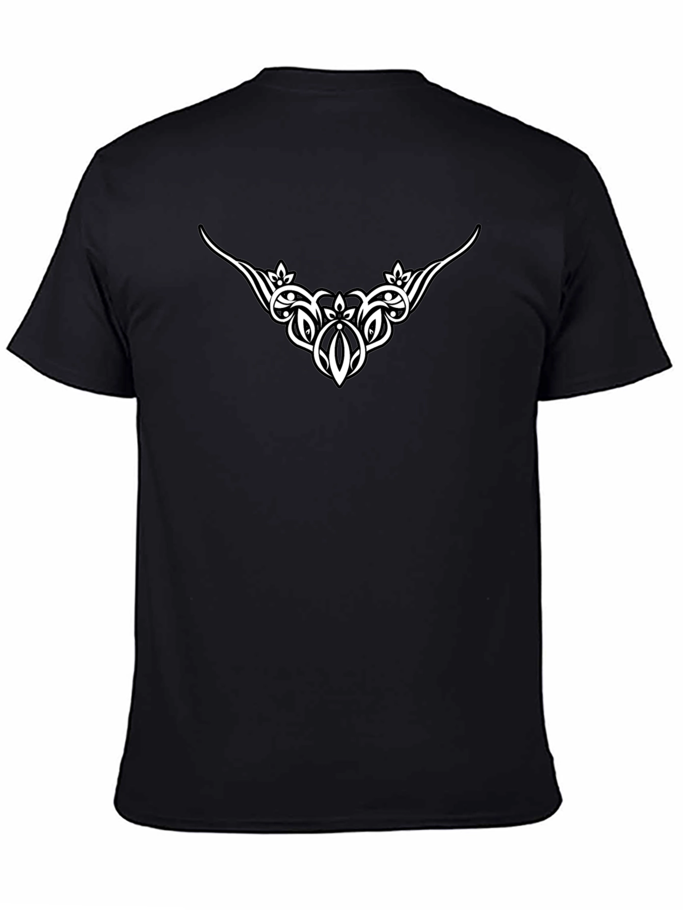Tribal Graphic Tee - Black Cotton Blend
