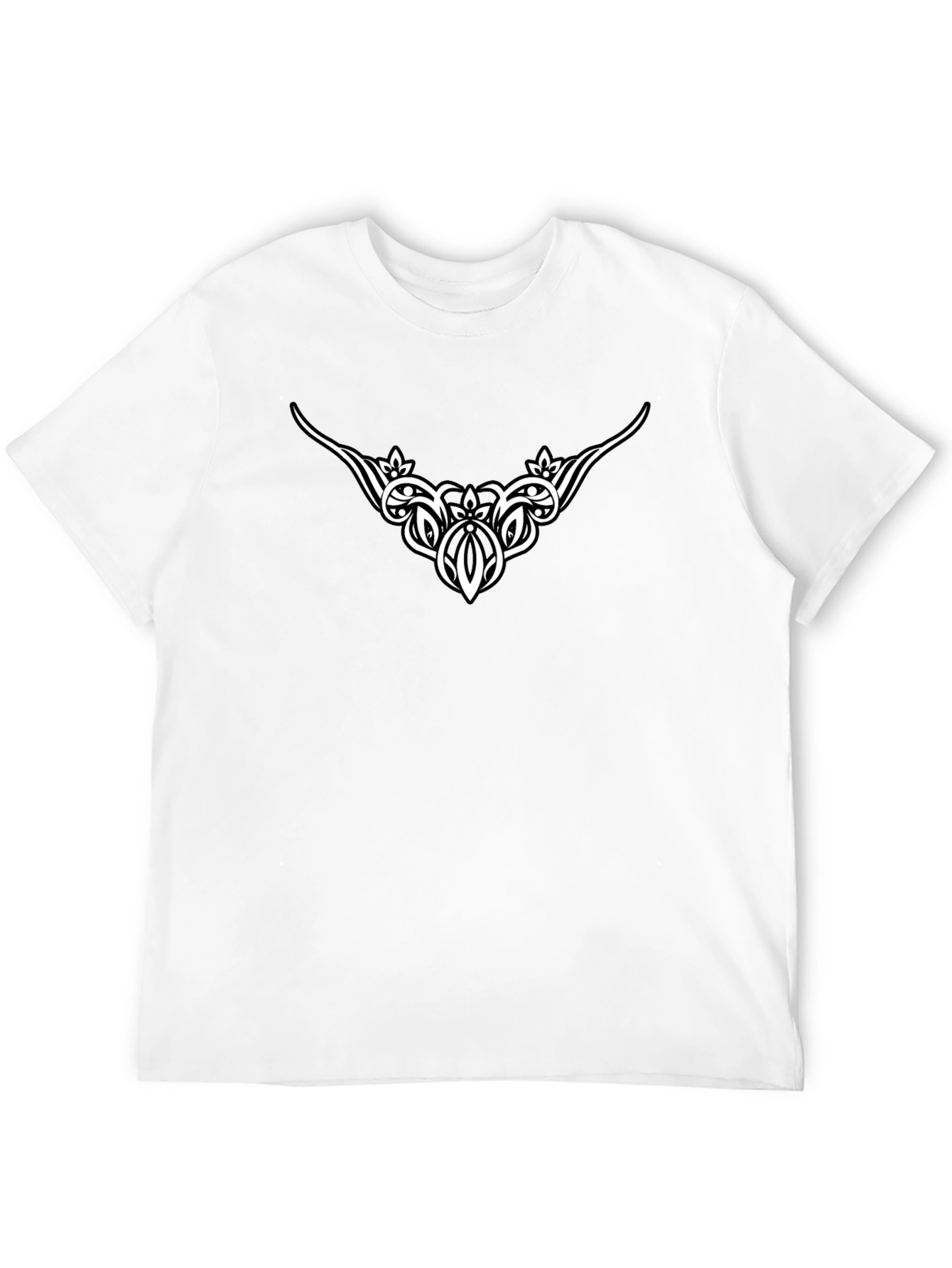 Tribal Graphic Tee - Black Cotton Blend