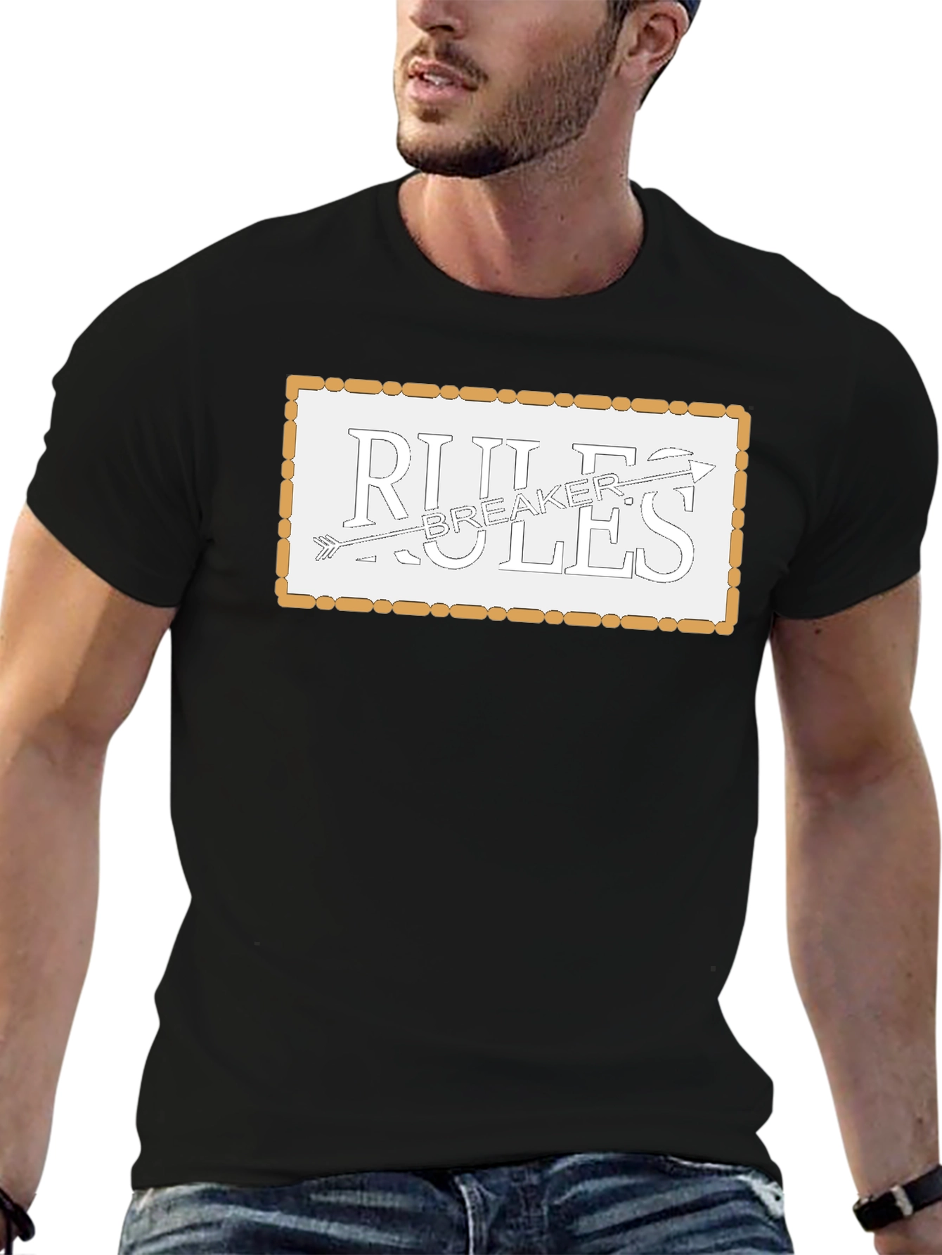Rules Breaker Graphic Tee - Mens Black T-Shirt