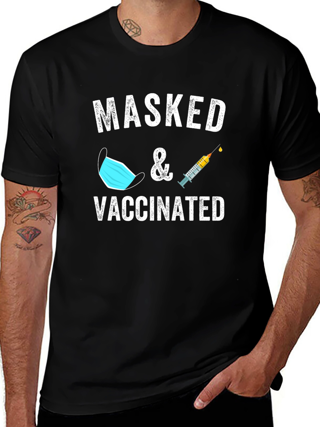 Masked & Vaccinated Graphic Tee