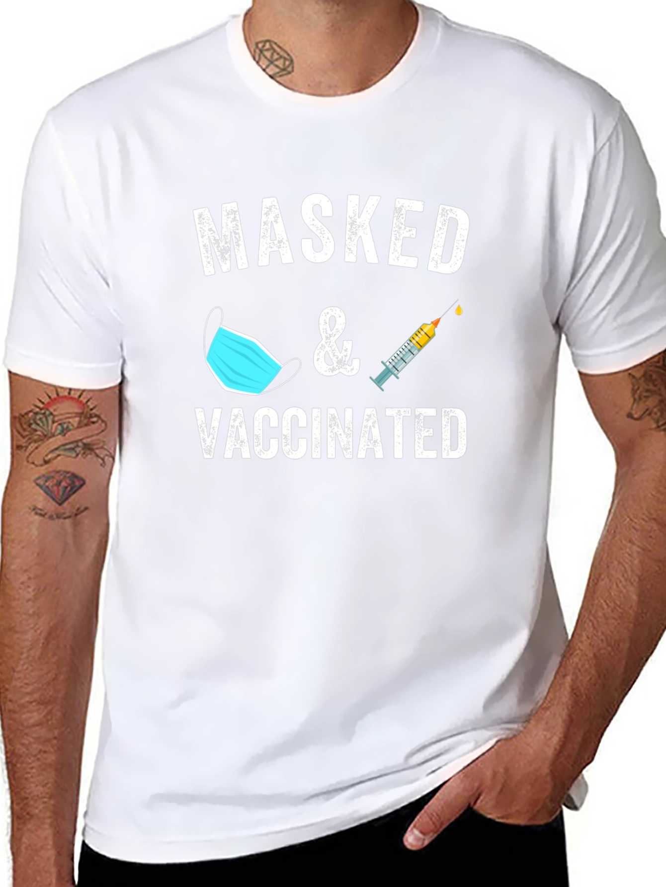 Masked & Vaccinated Graphic Tee