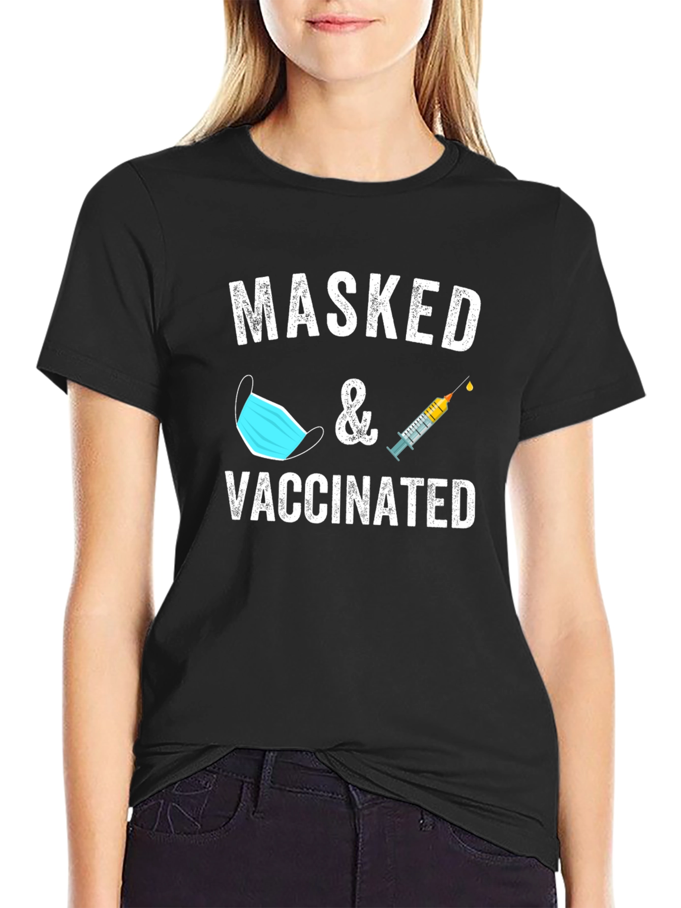 Masked & Vaccinated Graphic Tee