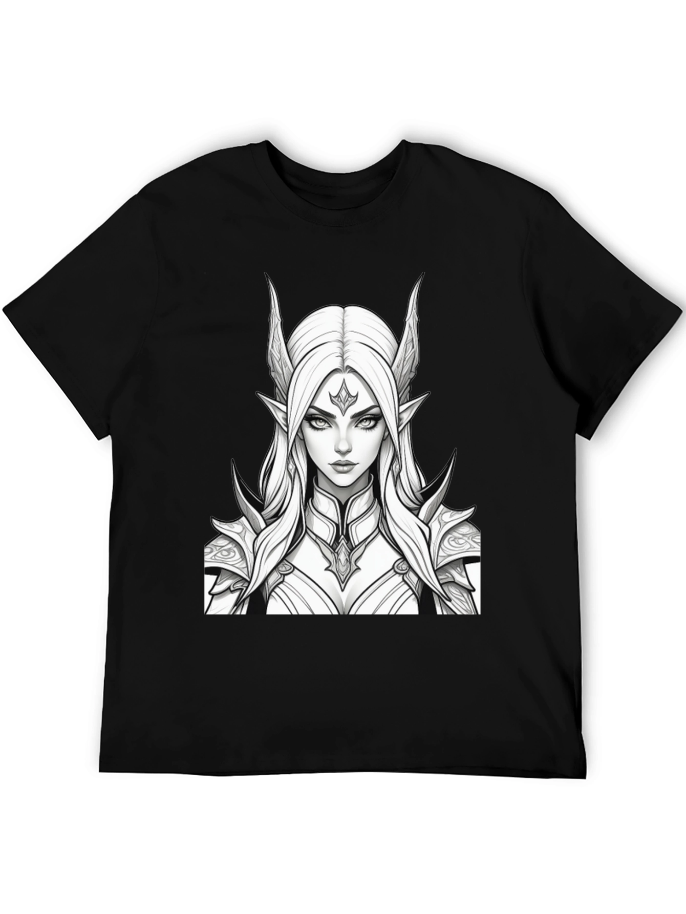 Elf Warrior Graphic Tee - Black Unisex T-Shirt