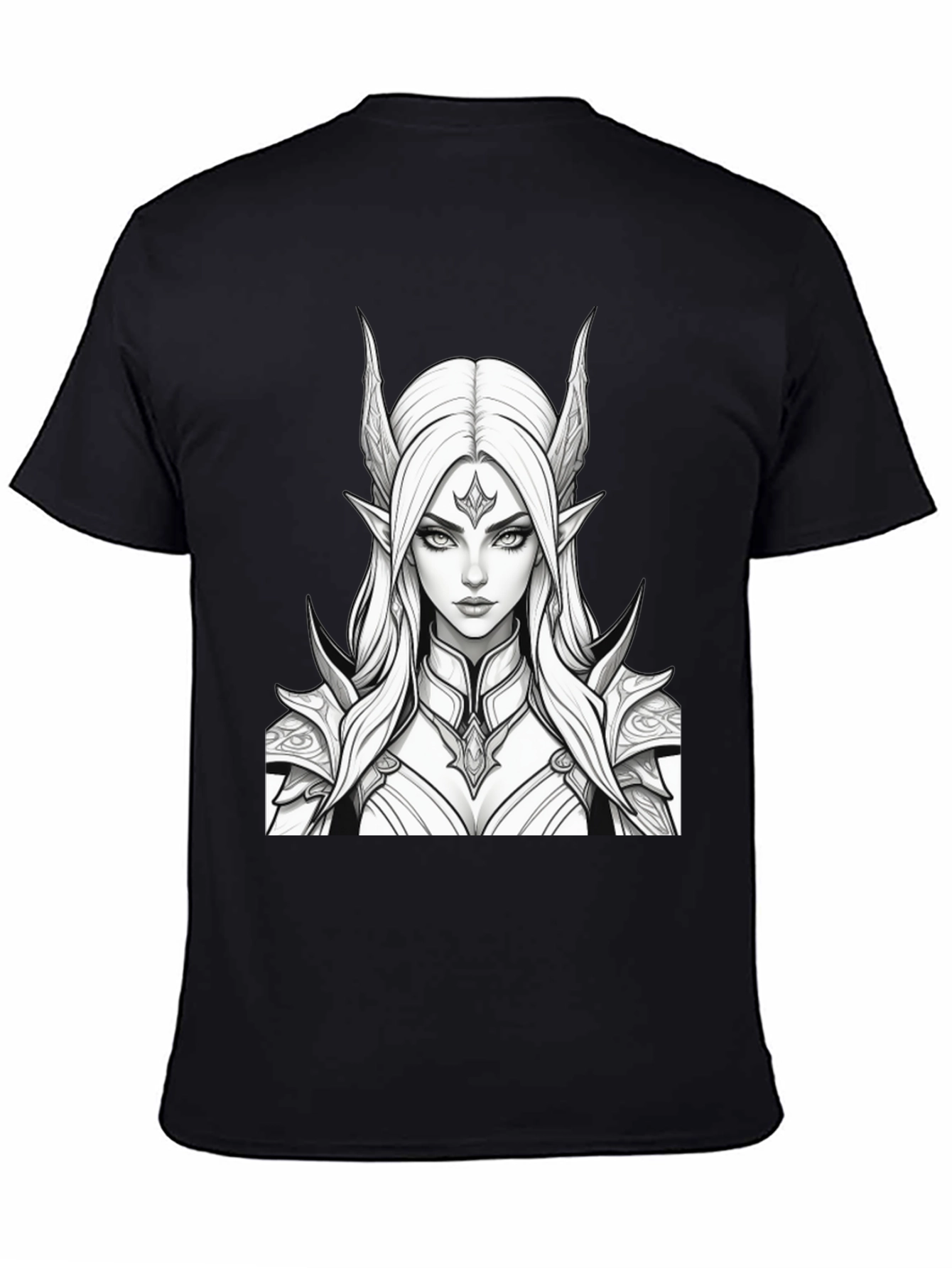 Elf Warrior Graphic Tee - Black Unisex T-Shirt