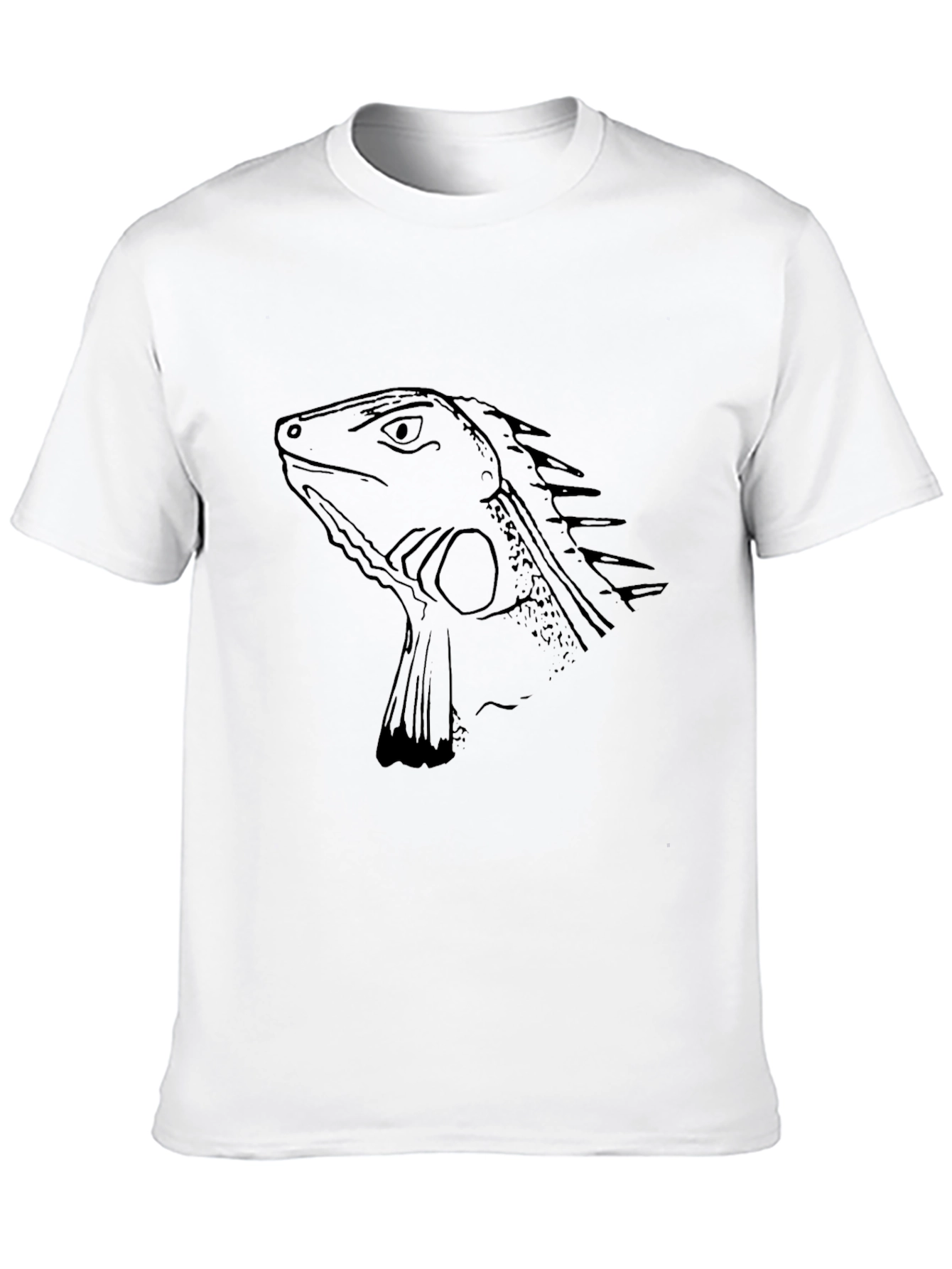 Iguana Graphic Print Black T-Shirt