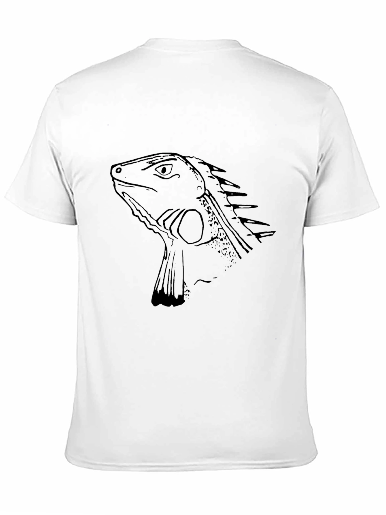 Iguana Graphic Print Black T-Shirt