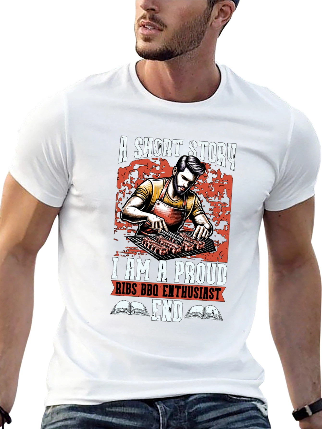 Proud Ribs BBQ Enthusiast Graphic Tee