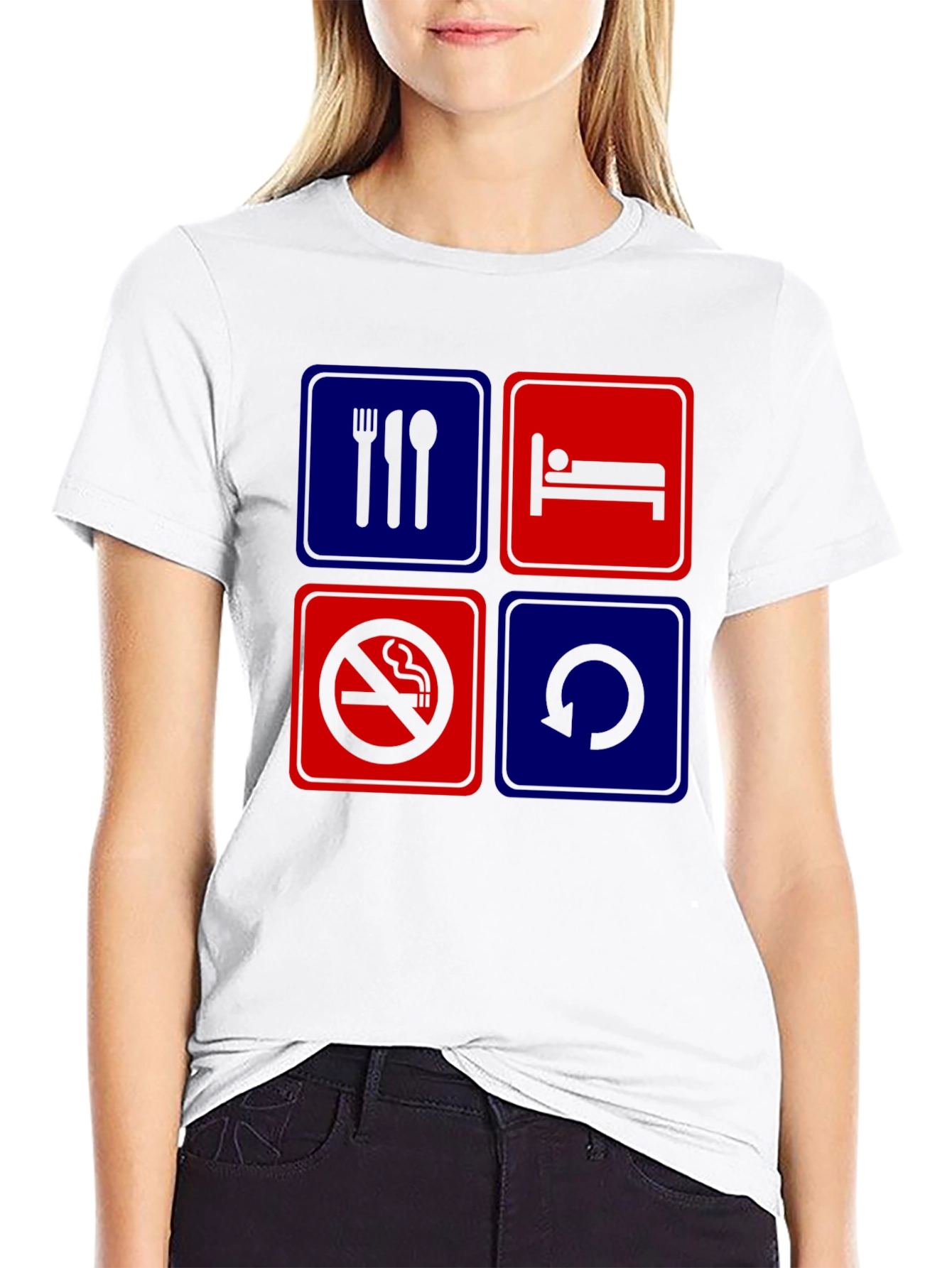 Eat Sleep Repeat Graphic T-Shirt