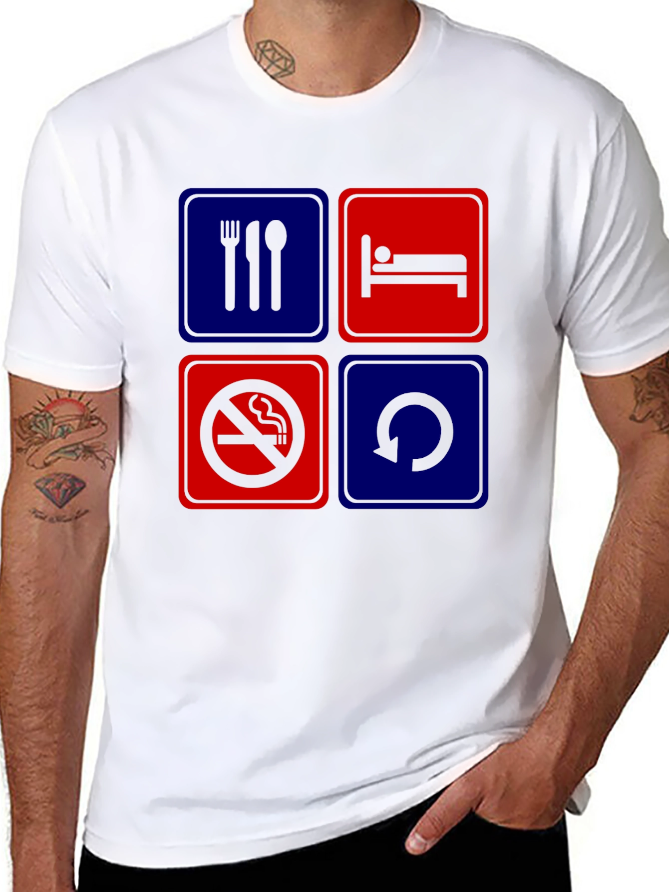 Eat Sleep Repeat Graphic T-Shirt