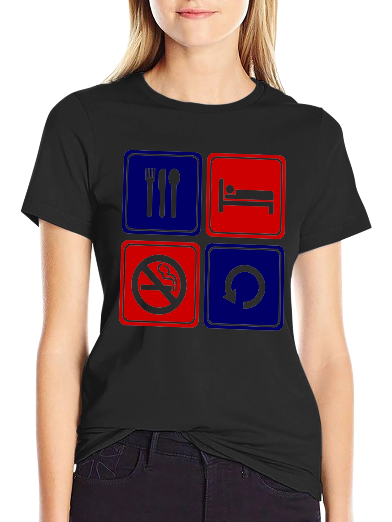 Eat Sleep Repeat Graphic T-Shirt