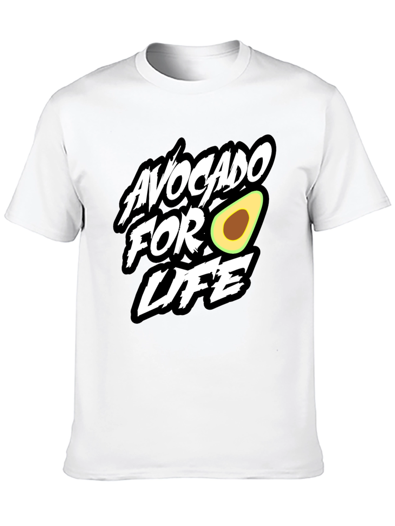 Avocado For Life Graphic Black T-Shirt