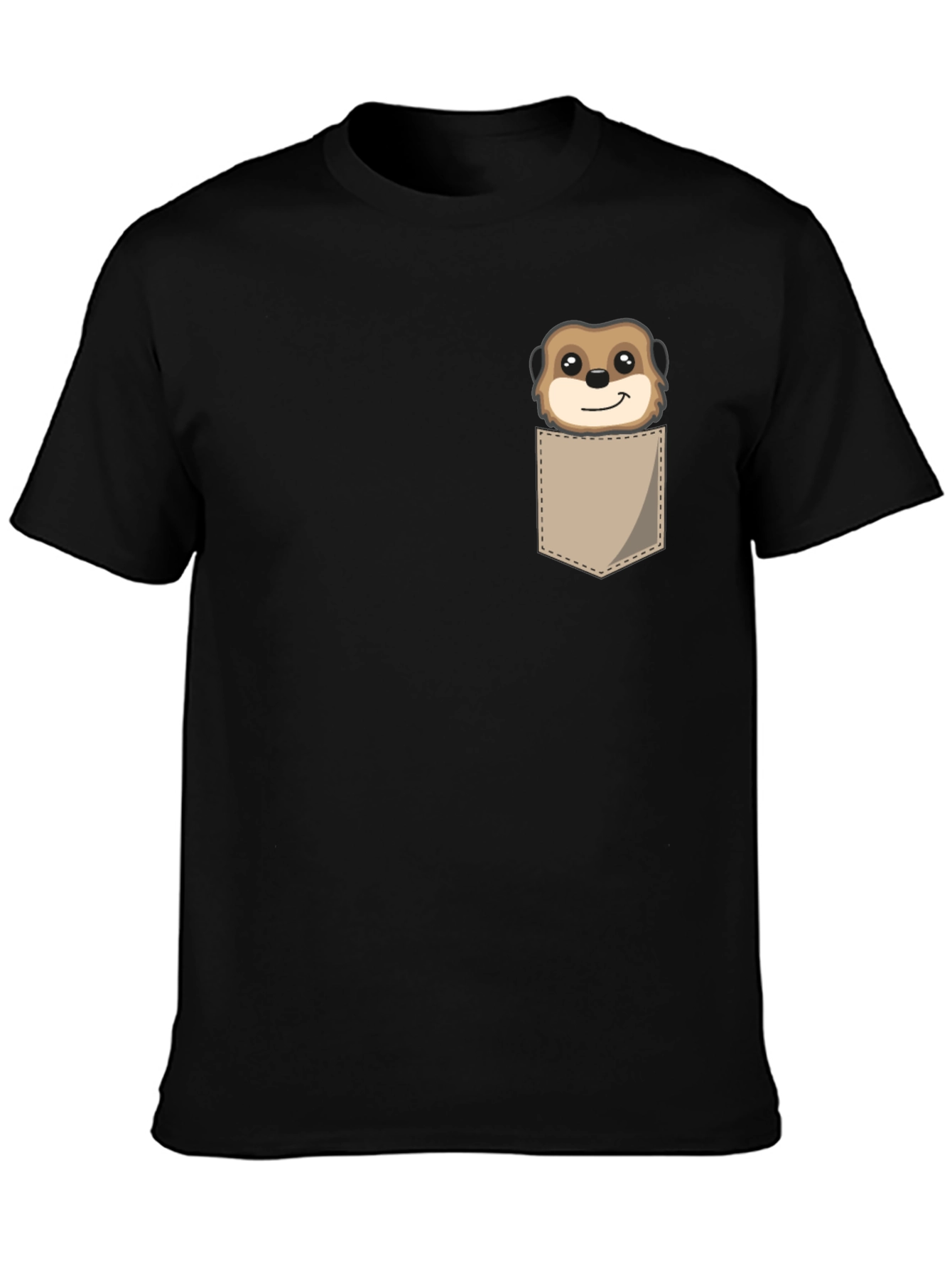 Cute Meerkat Pocket T-Shirt - Unique Animal Graphic Tee