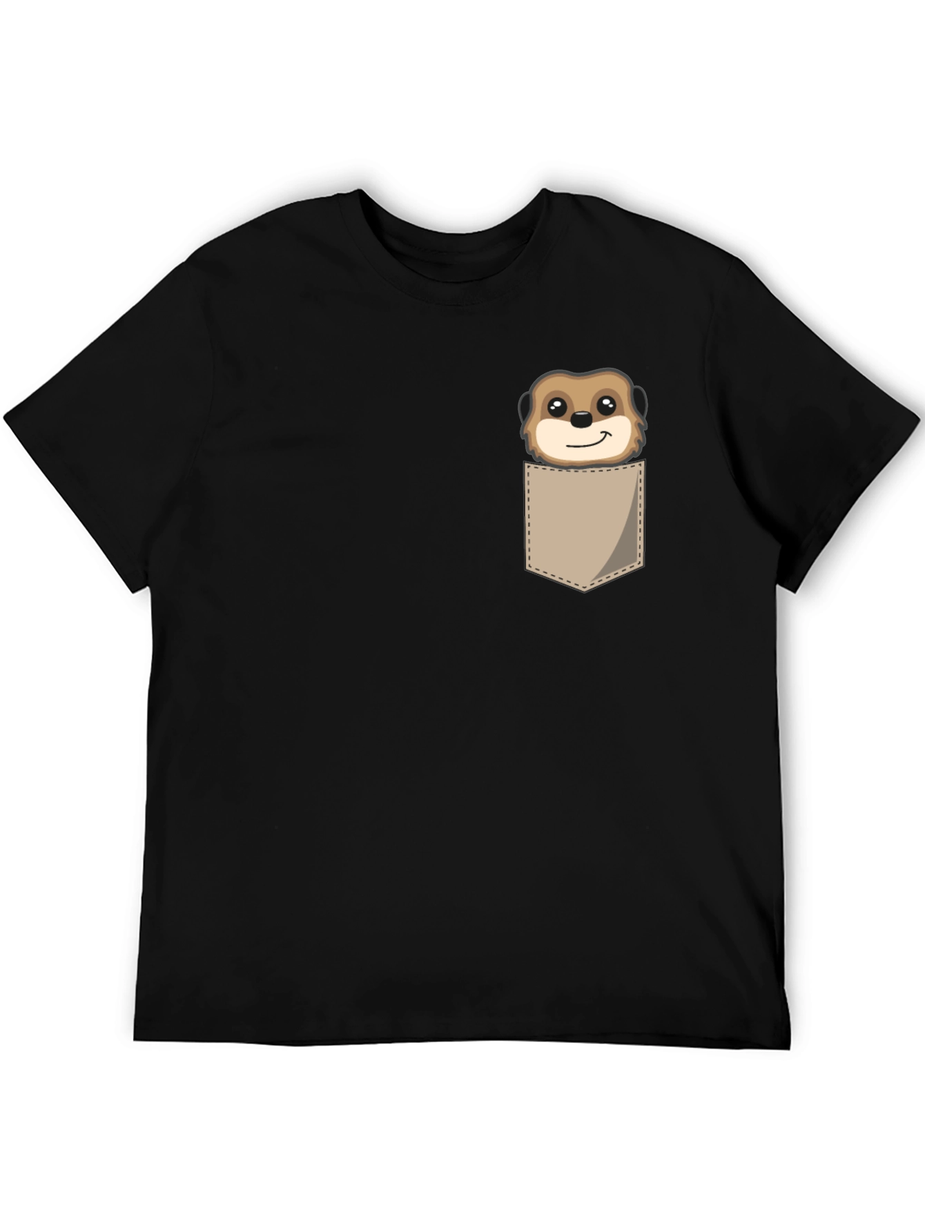 Cute Meerkat Pocket T-Shirt - Unique Animal Graphic Tee