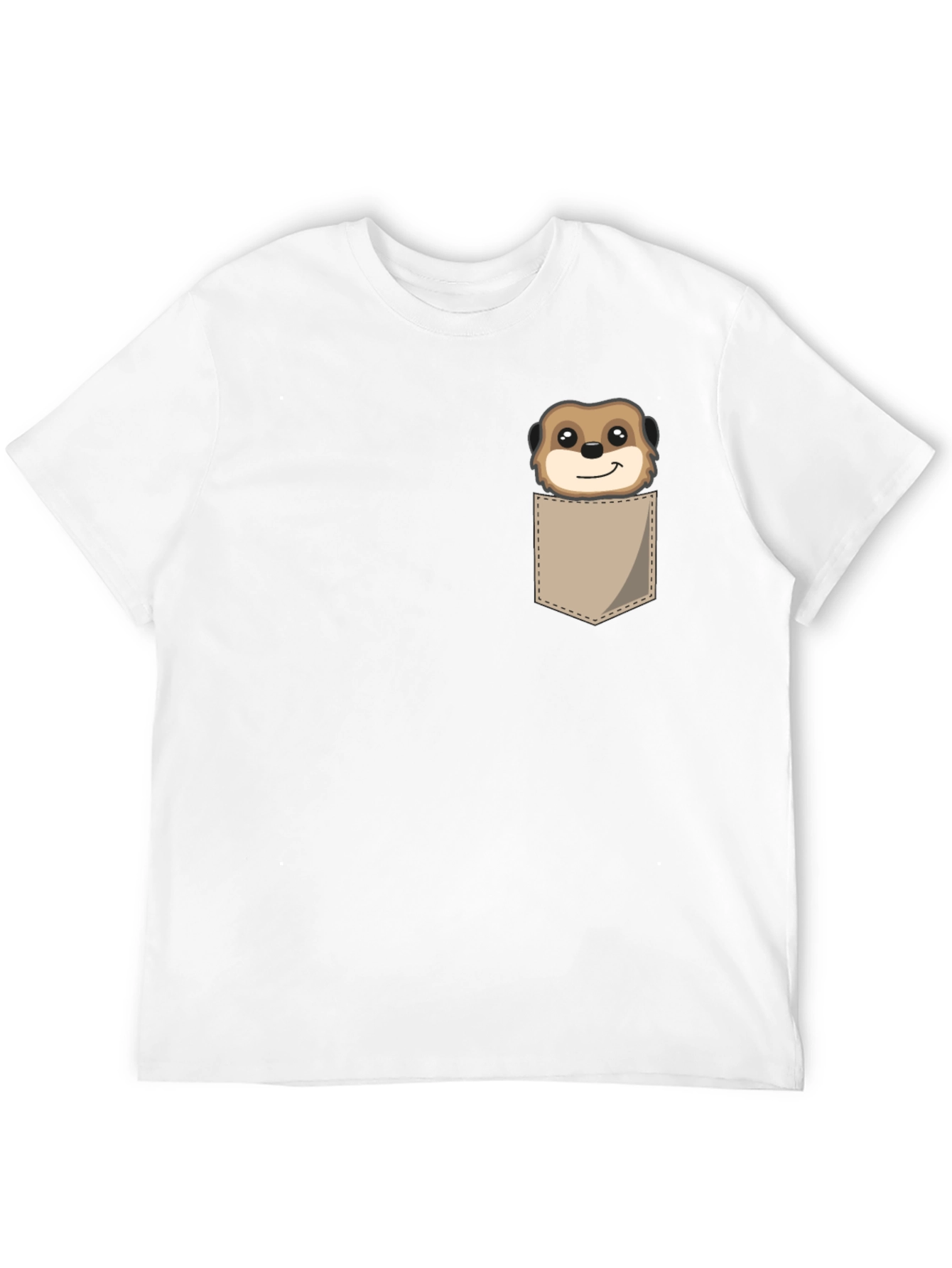 Cute Meerkat Pocket T-Shirt - Unique Animal Graphic Tee