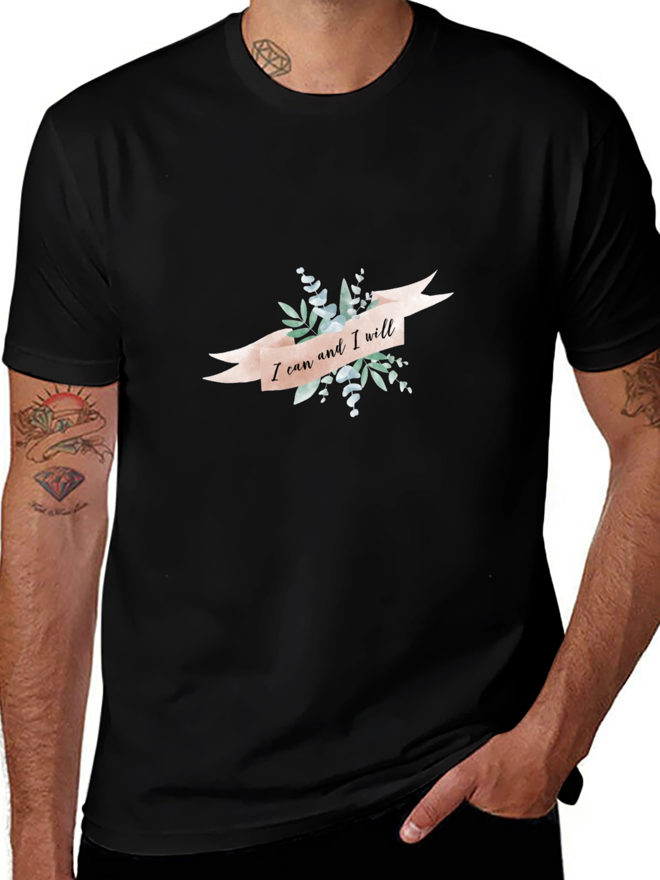 I Can and I Will Motivational Graphic T-Shirt