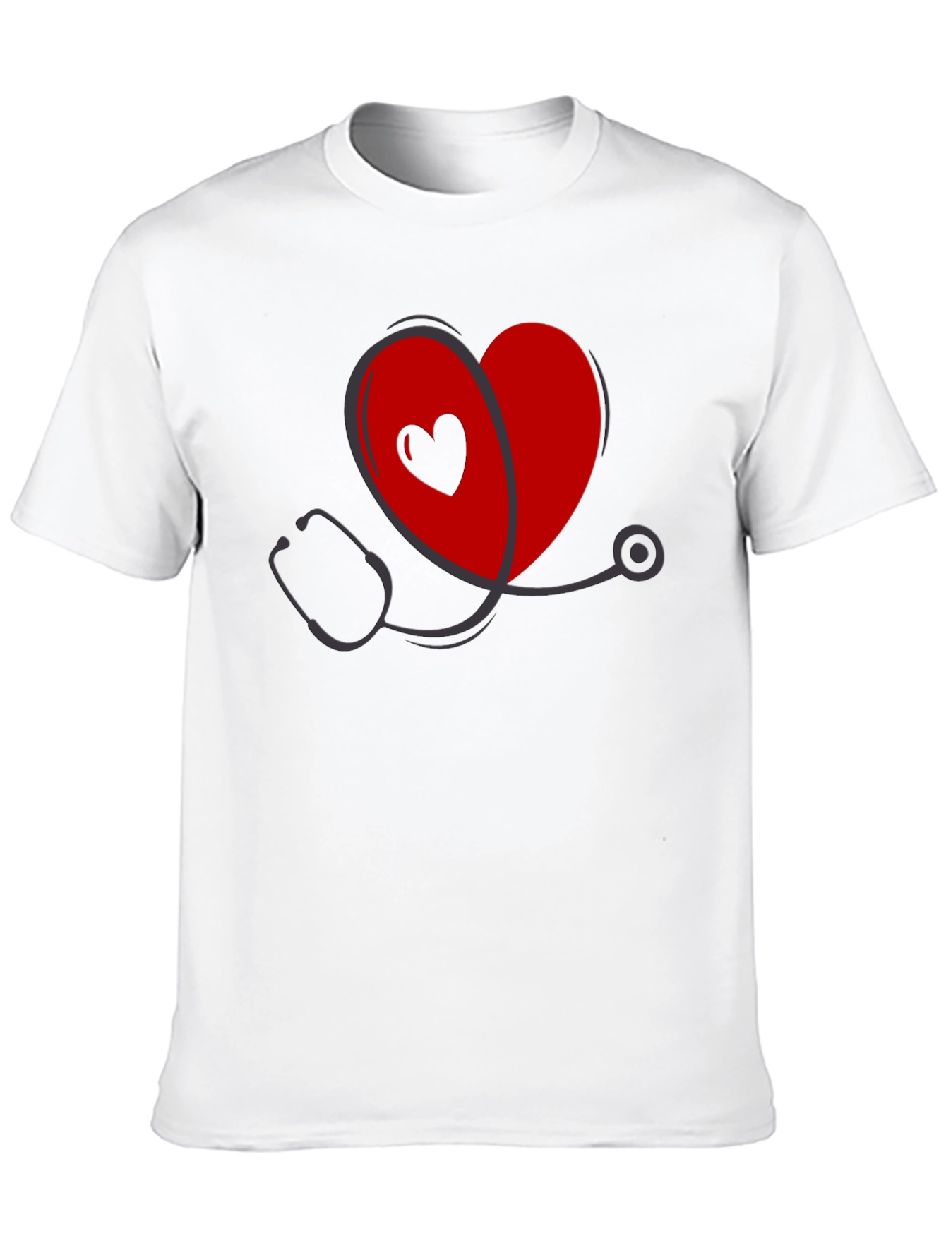 Heart Stethoscope Graphic Tee - Medical Love Shirt