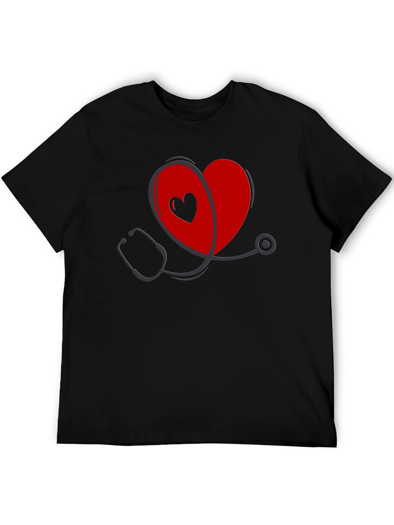 Heart Stethoscope Graphic Tee - Medical Love Shirt