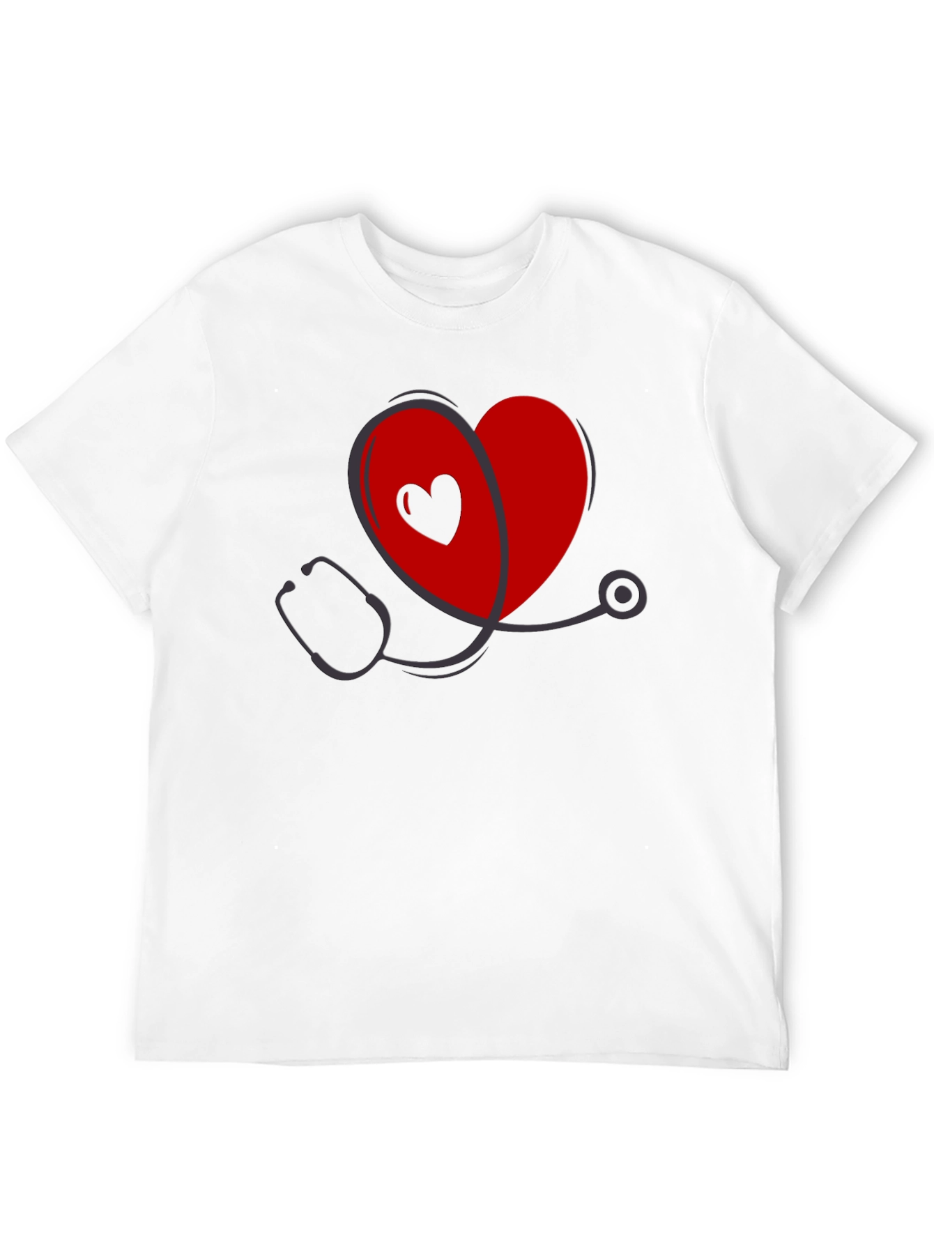 Heart Stethoscope Graphic Tee - Medical Love Shirt