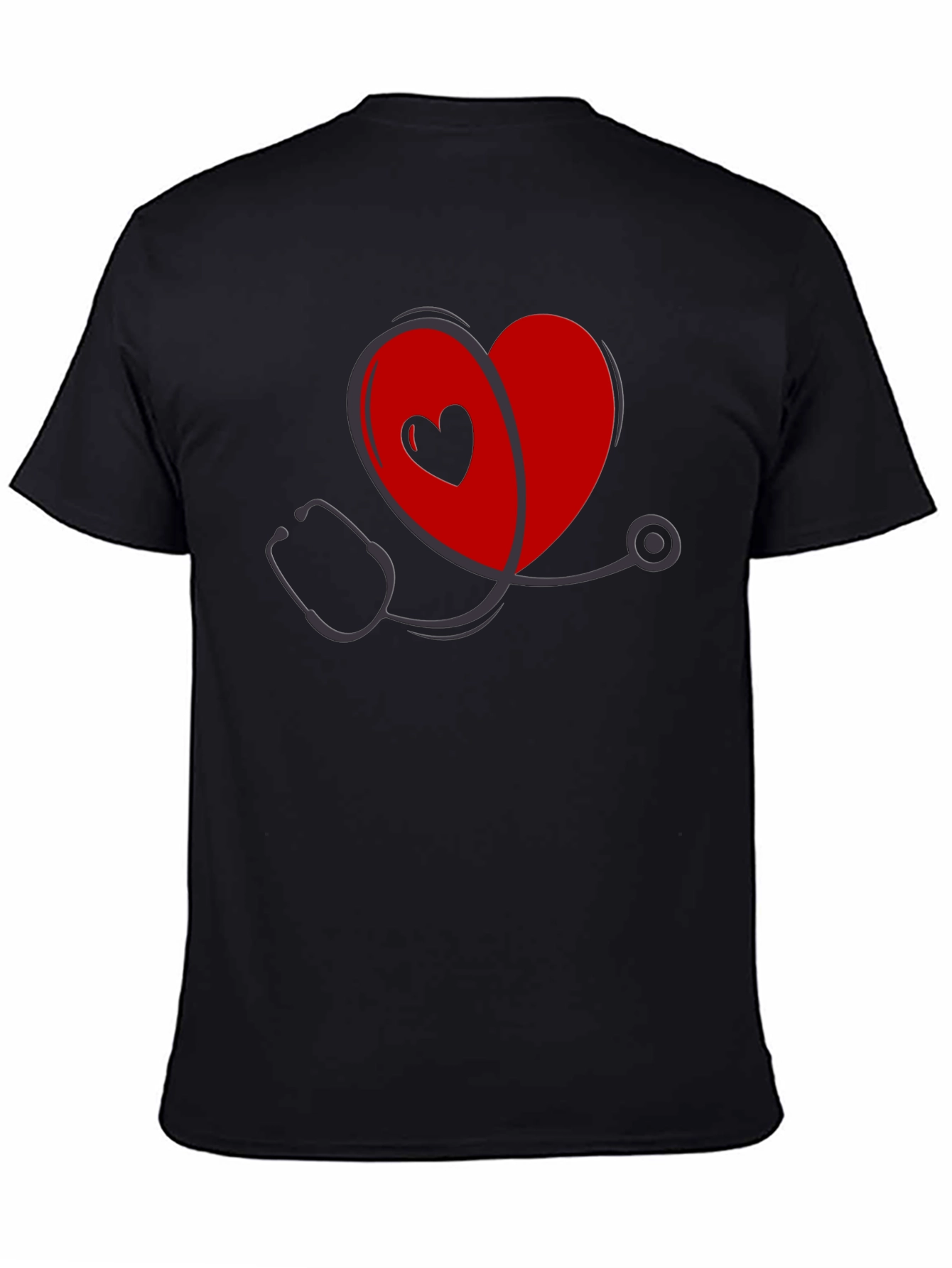 Heart Stethoscope Graphic Tee - Medical Love Shirt