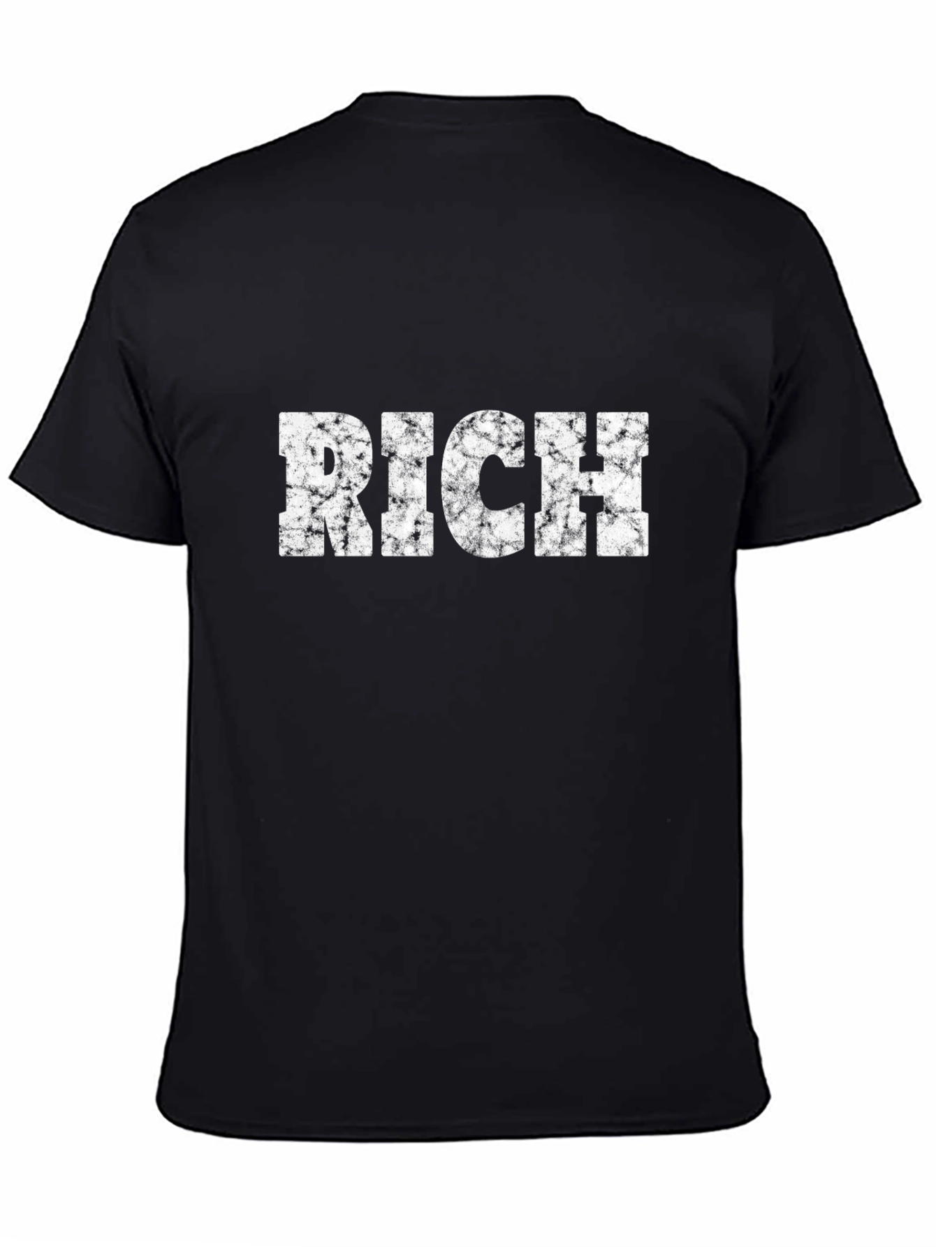 Rich Graphic Tee - Black Casual T-Shirt