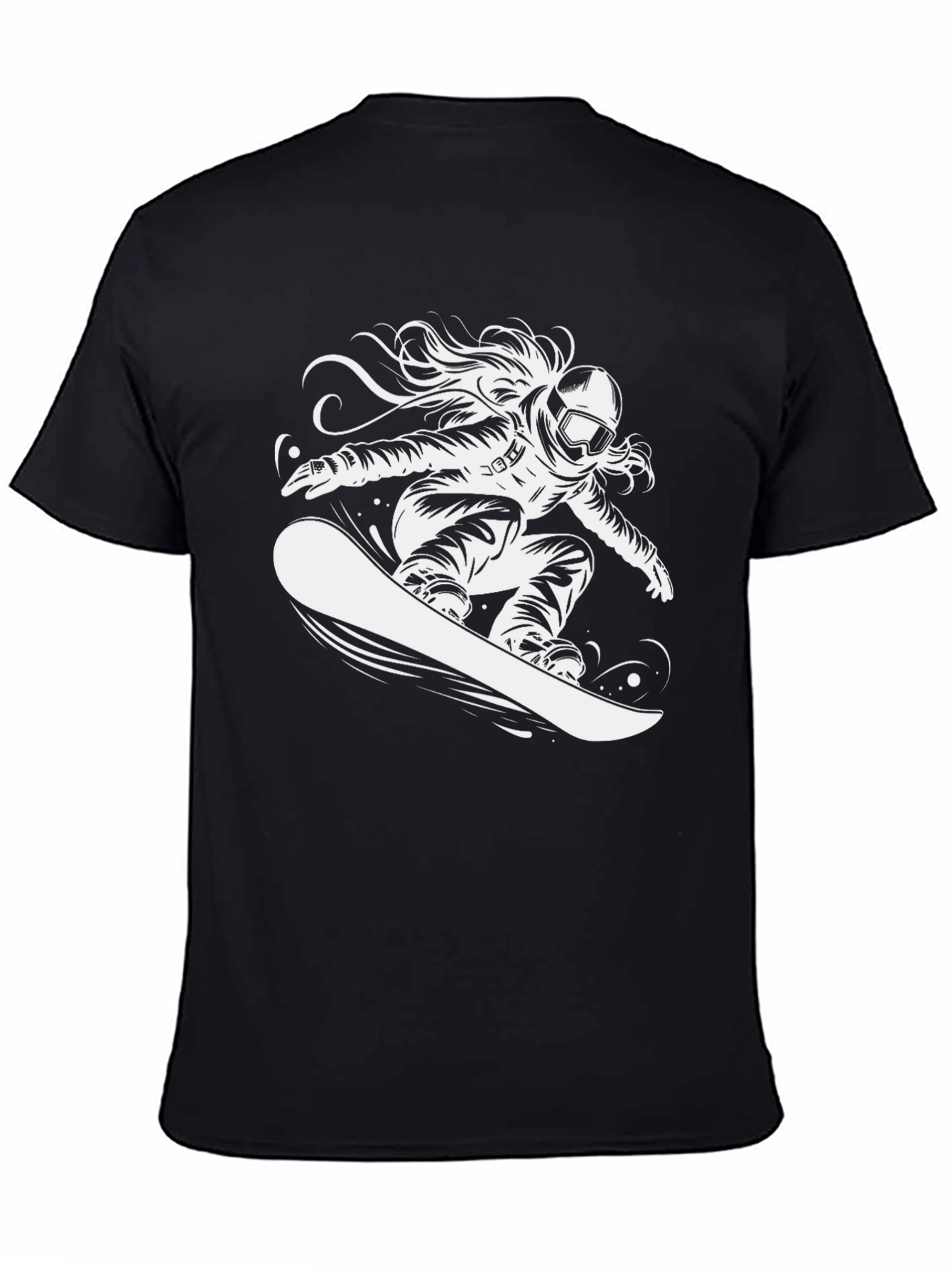 Snowboarder Graphic T-Shirt - Black