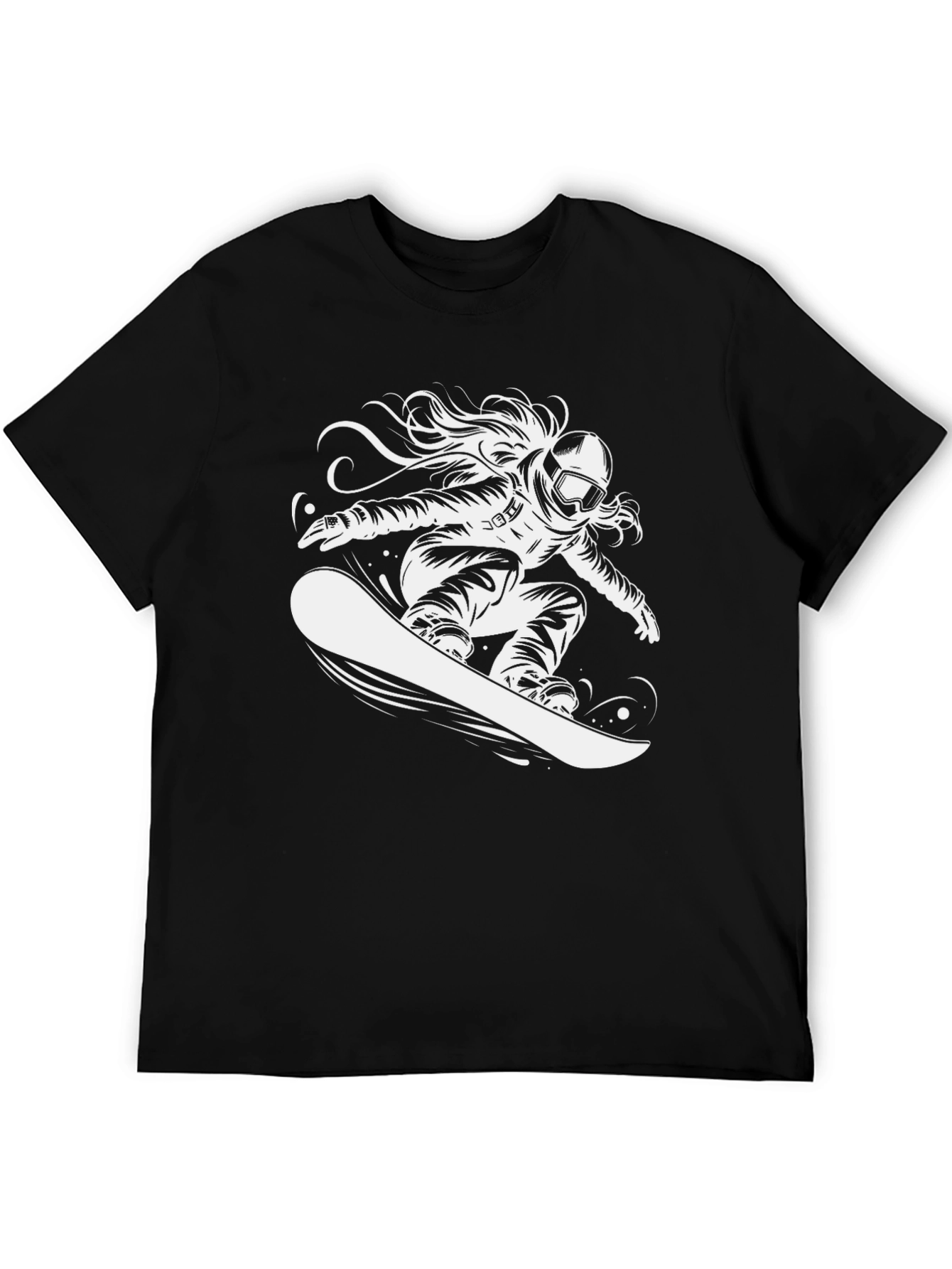Snowboarder Graphic T-Shirt - Black