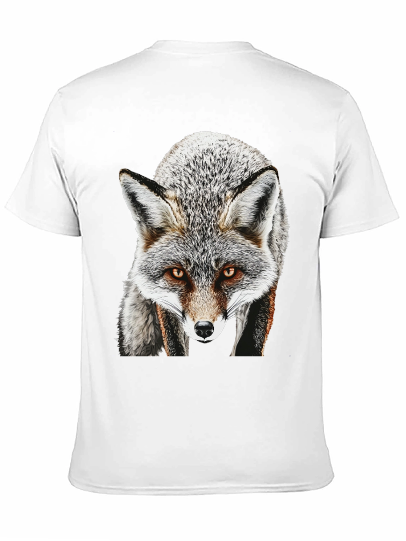 Fox Graphic T-Shirt - Mens Black Crew Neck Tee