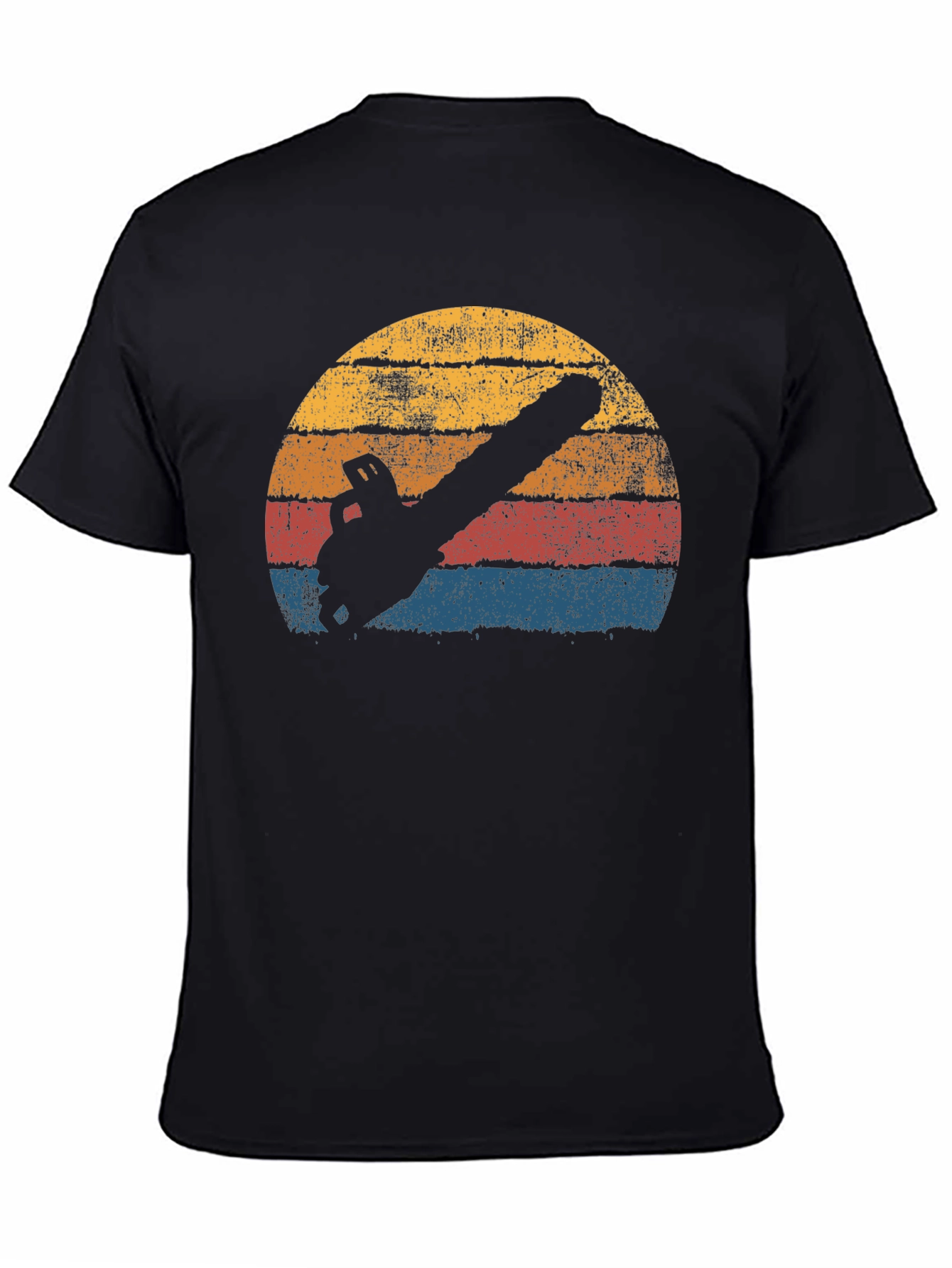 Retro Chainsaw T-Shirt - Black Graphic Tee