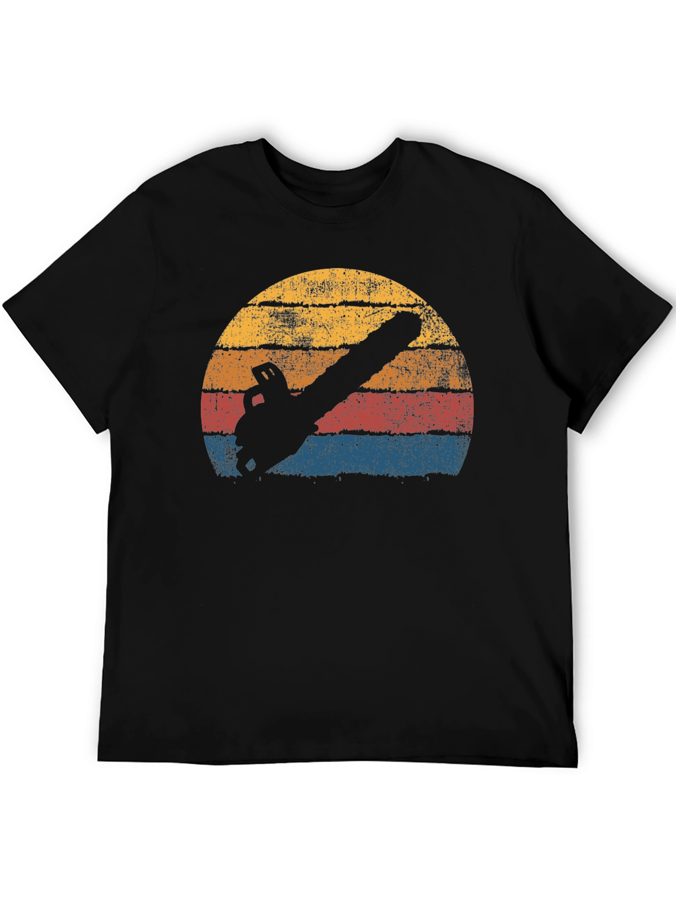 Retro Chainsaw T-Shirt - Black Graphic Tee