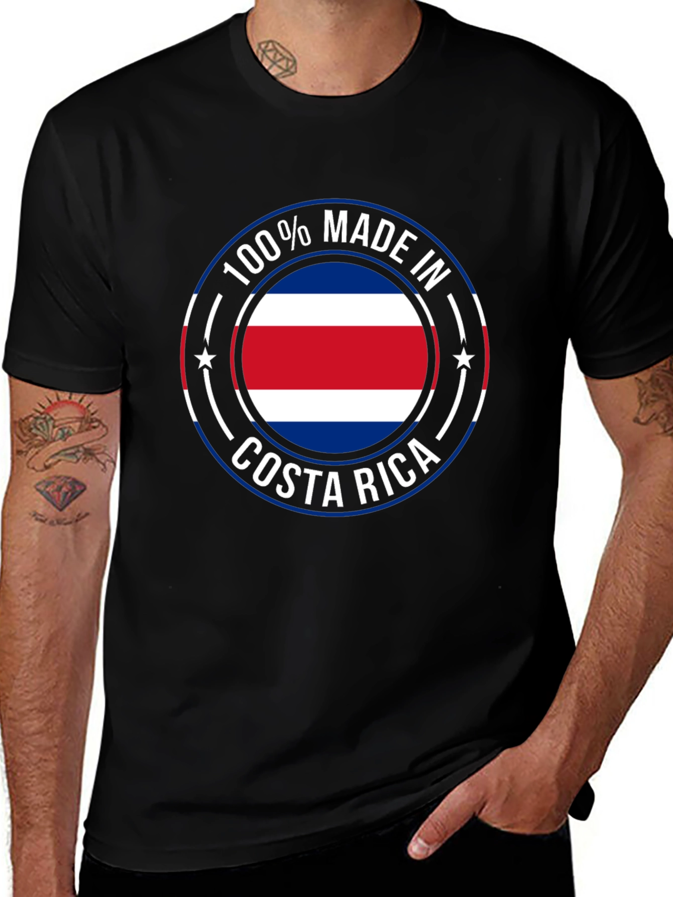 Costa Rica Made T-Shirt - Black Cotton Tee