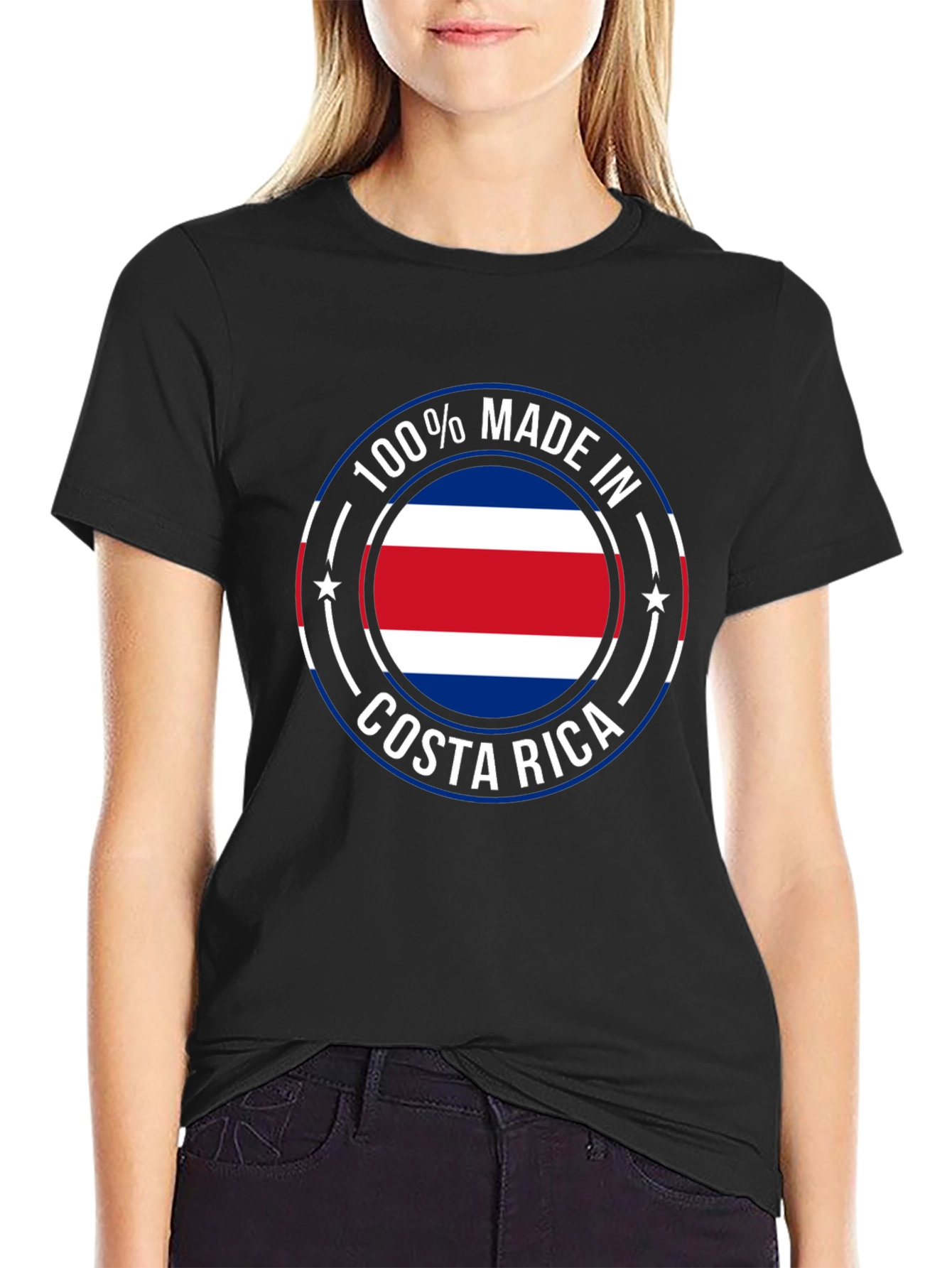 Costa Rica Made T-Shirt - Black Cotton Tee