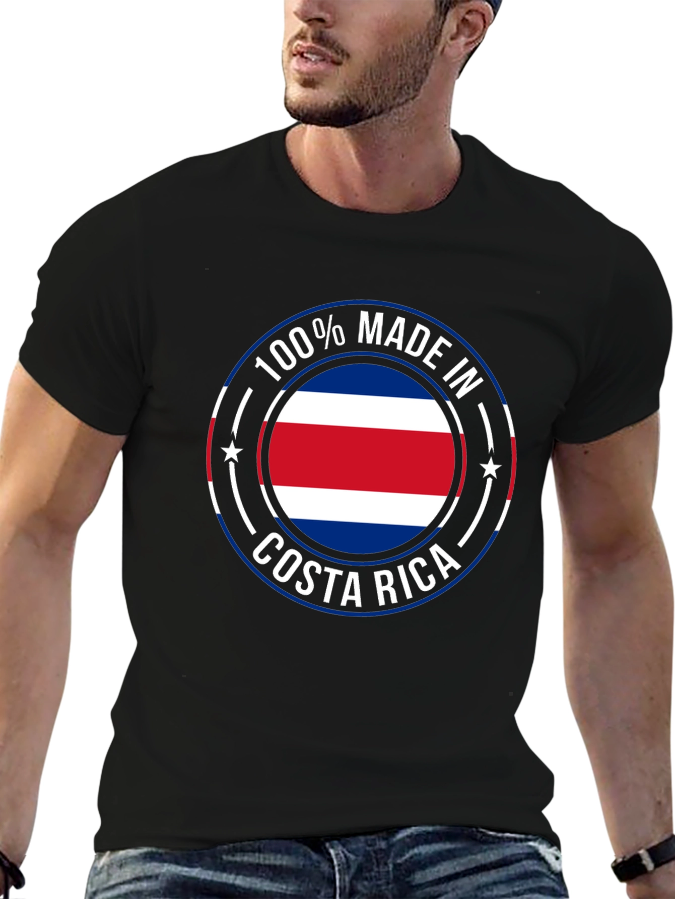 Costa Rica Made T-Shirt - Black Cotton Tee