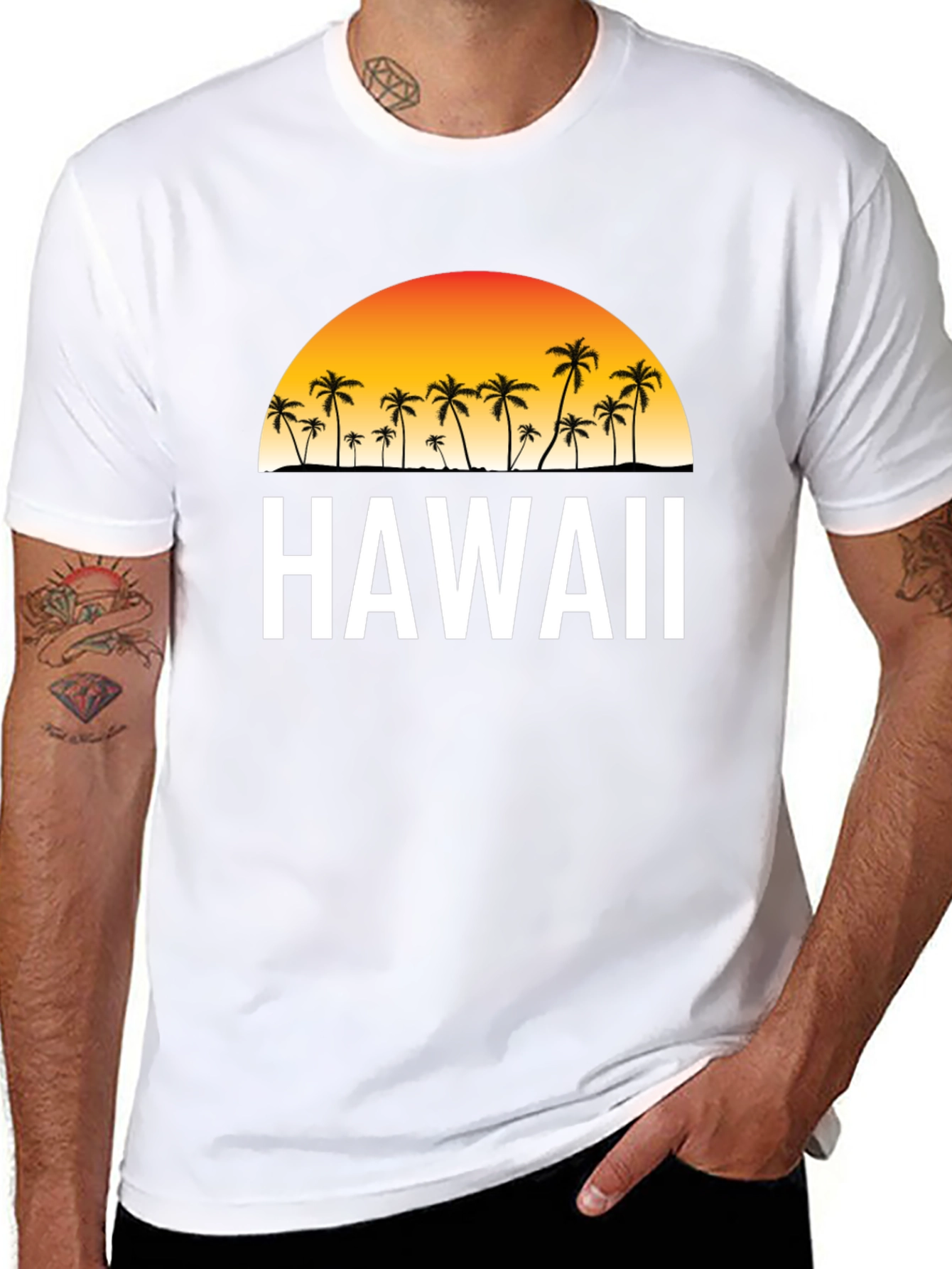 Hawaii Sunset Graphic Tee - Island Style