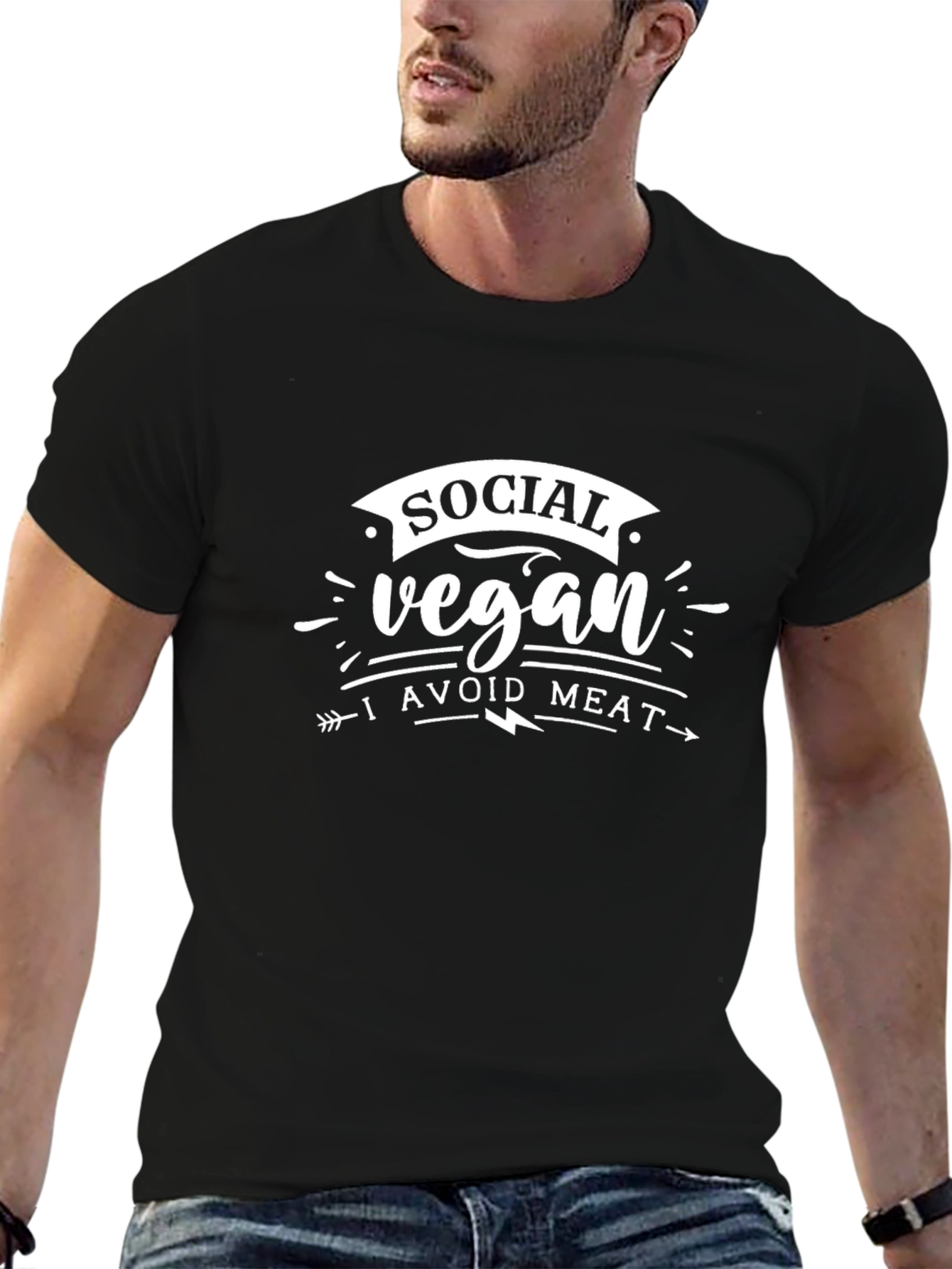 Social Vegan I Avoid Meat T-Shirt