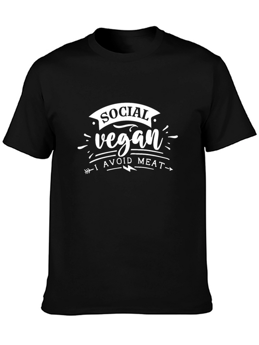 Social Vegan I Avoid Meat T-Shirt