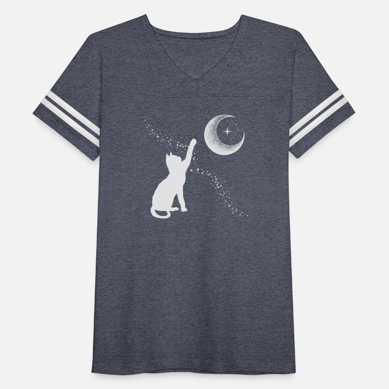 Cat Reaching for Crescent Moon Cat Lovers Whimsy
