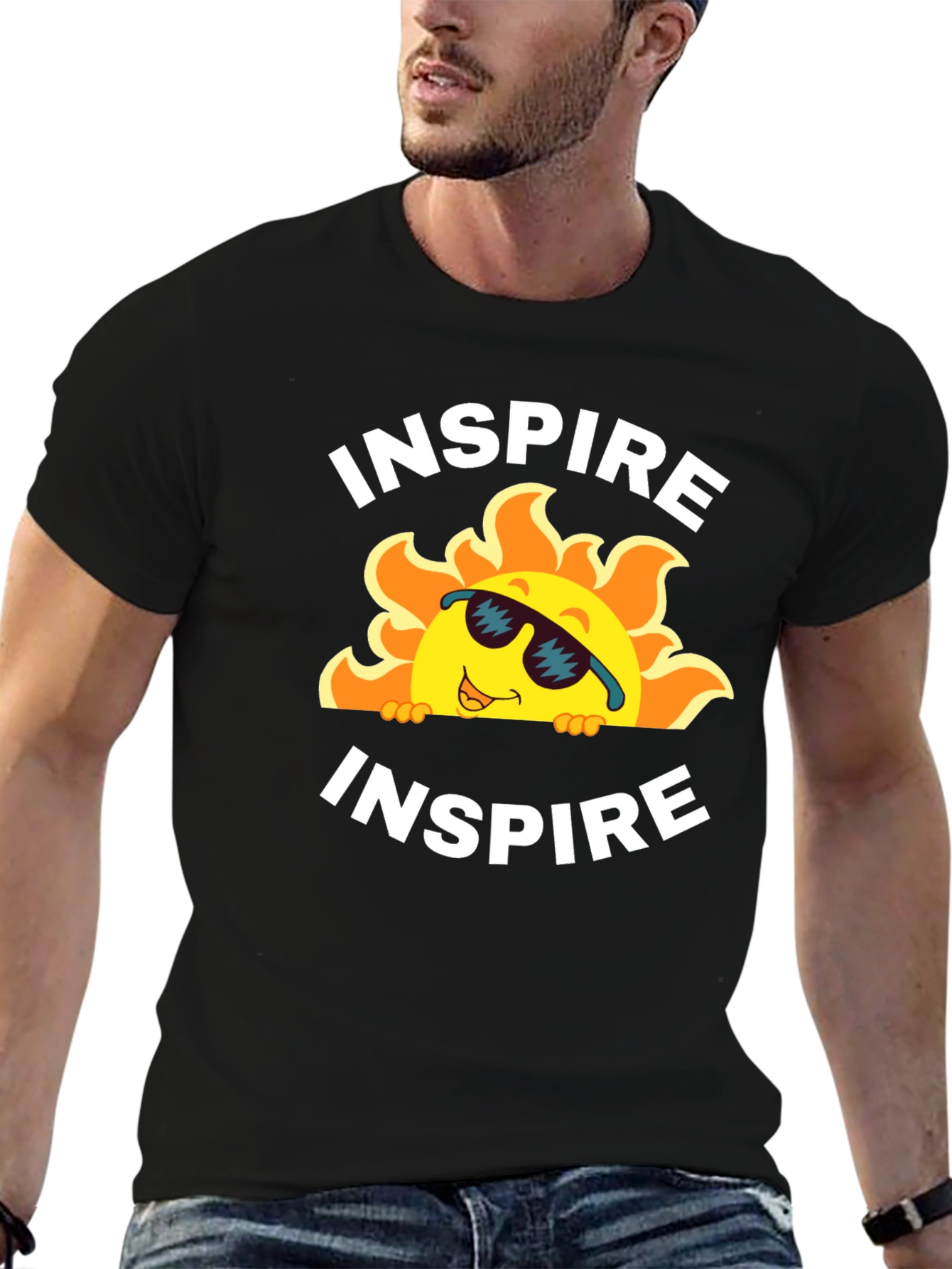 Inspire T-Shirt - Cool Cartoon Sun Graphic Tee